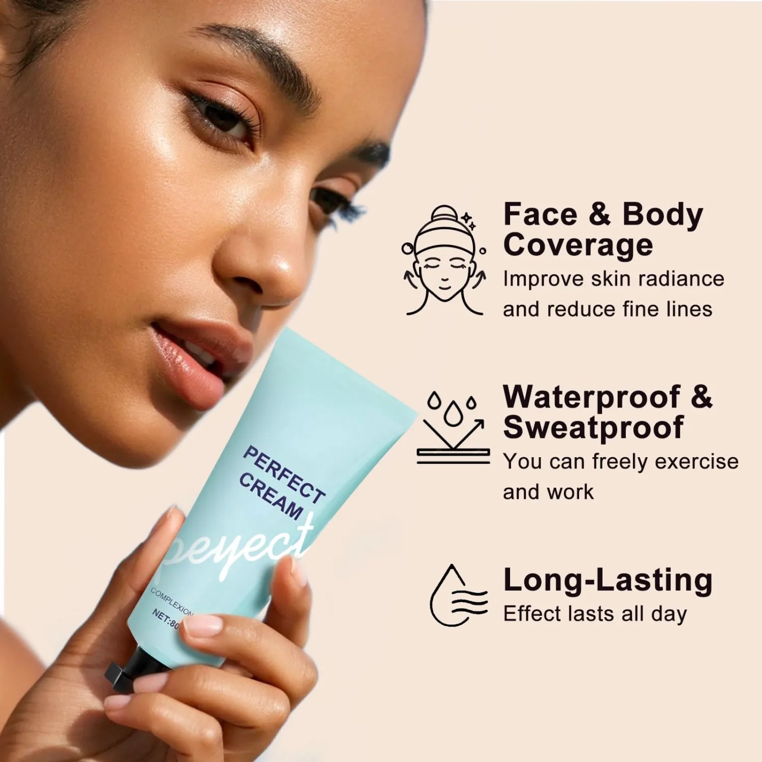 Body Coverage Perfector, Waterproof Body Makeup & Tattoo Cover Up Concealer