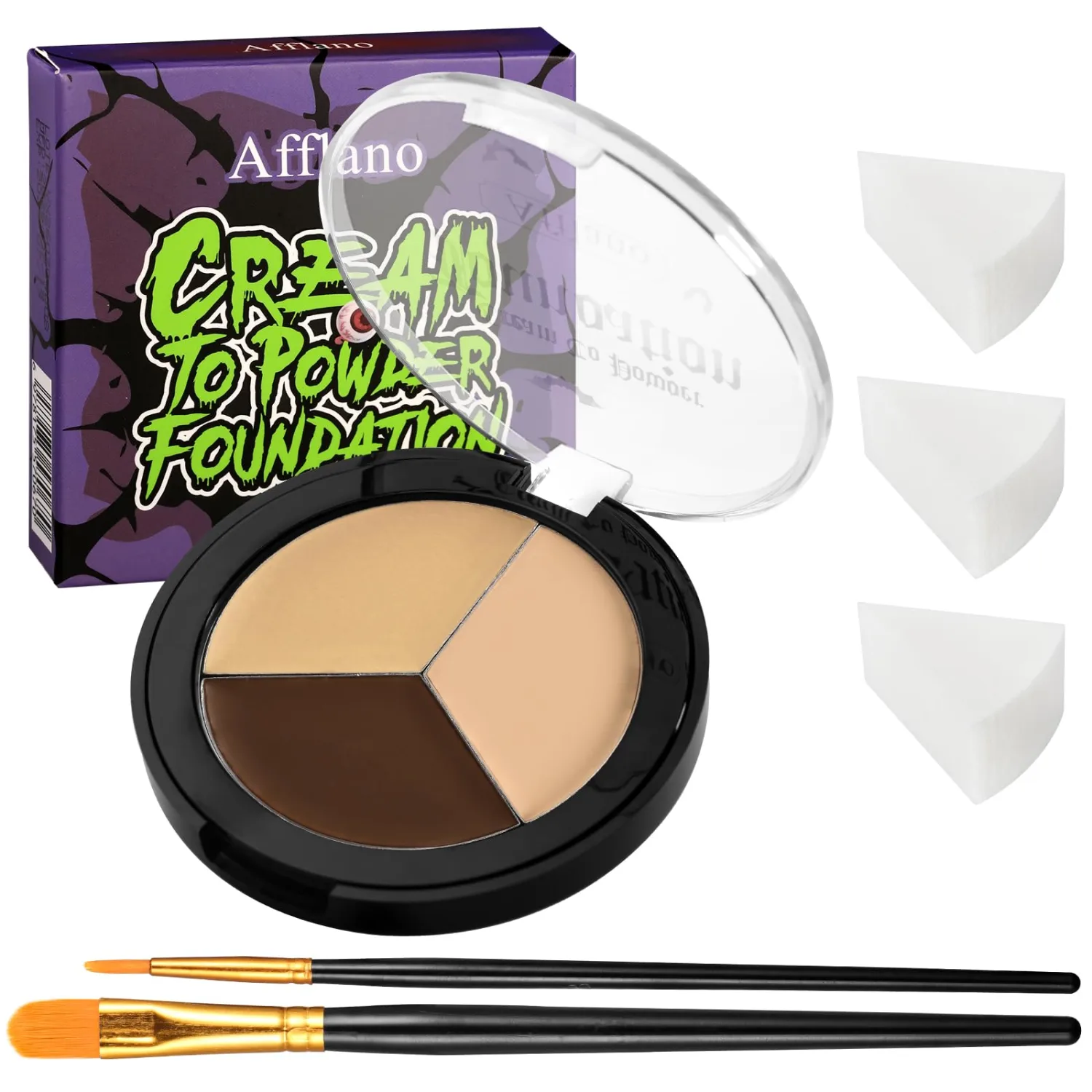 Skin Tone Face & Body Paint Kit - Halloween SFX Makeup Foundation 6Pcs #11