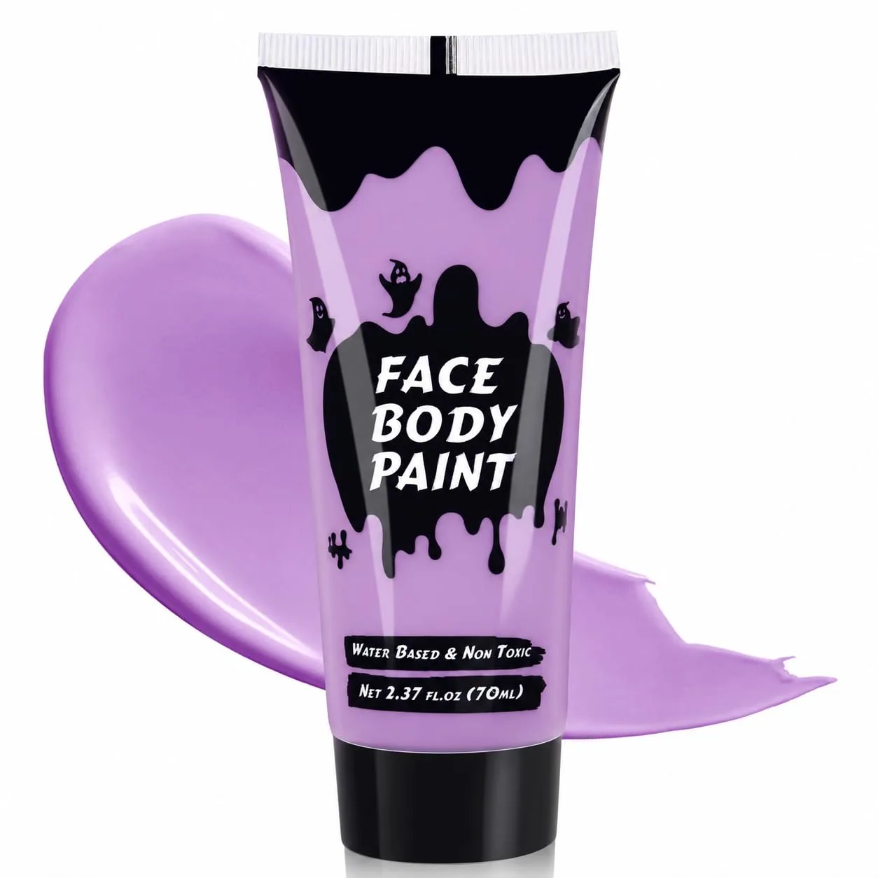 Purple Cream Face Body Paint,Full-Coverage Washable 2.37 Oz Large Tube