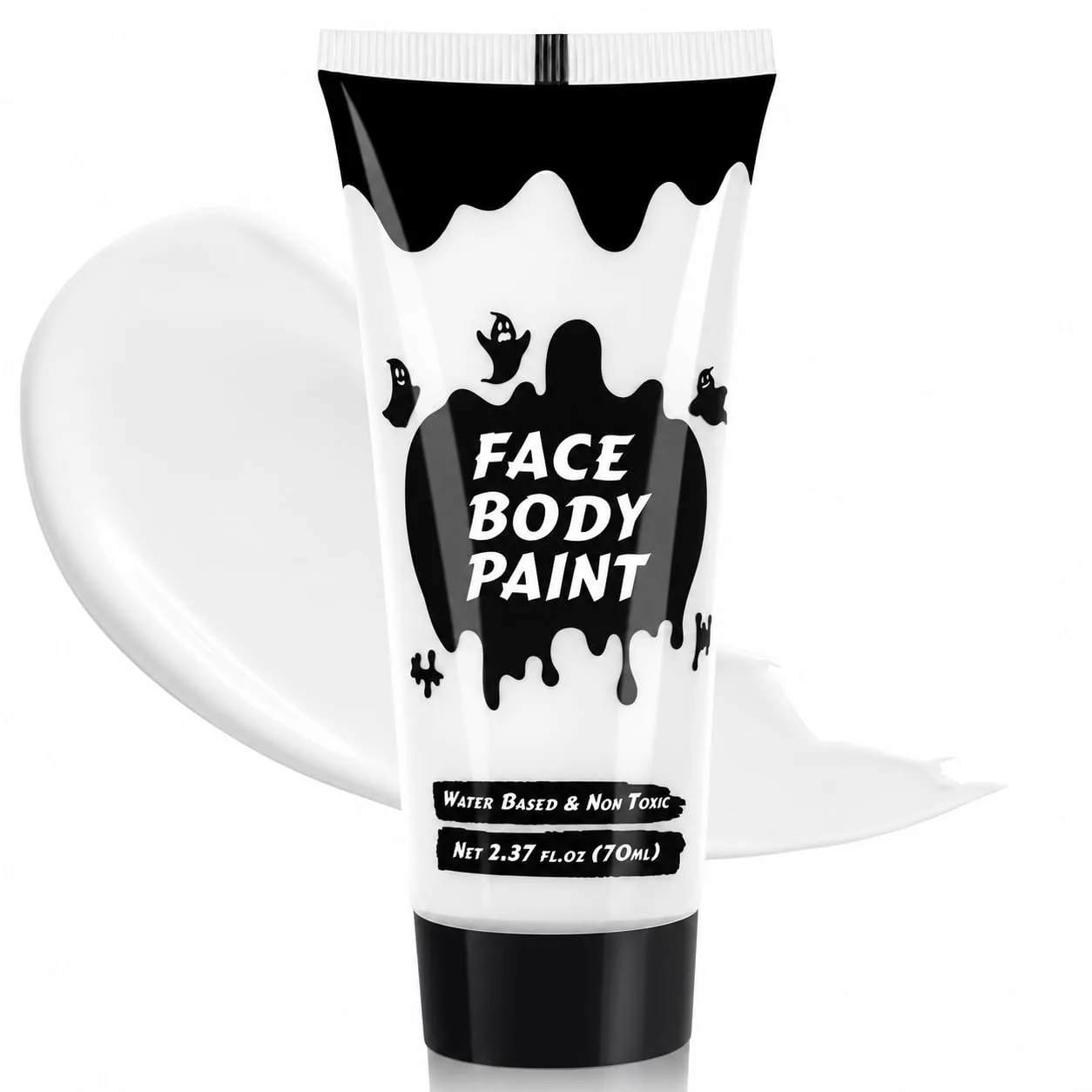 White Cream Face Body Paint, Washable 2.37 Oz Large Tube