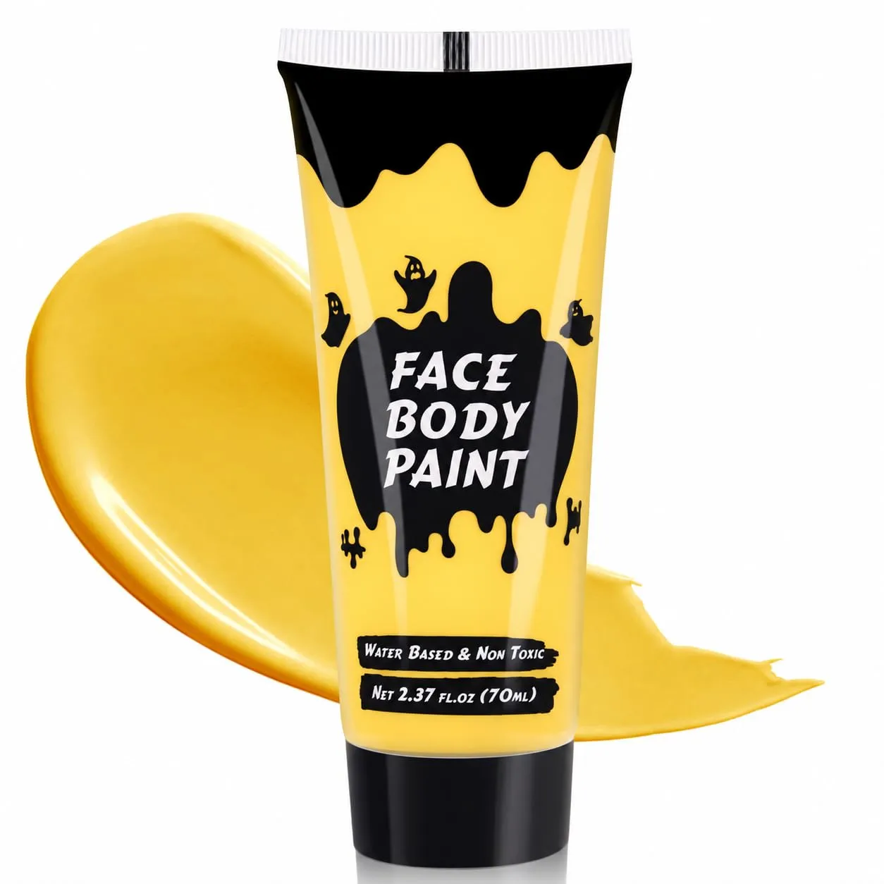 Yellow Cream Face Body Paint,Full-Coverage Washable 2.37 Oz Large Tube