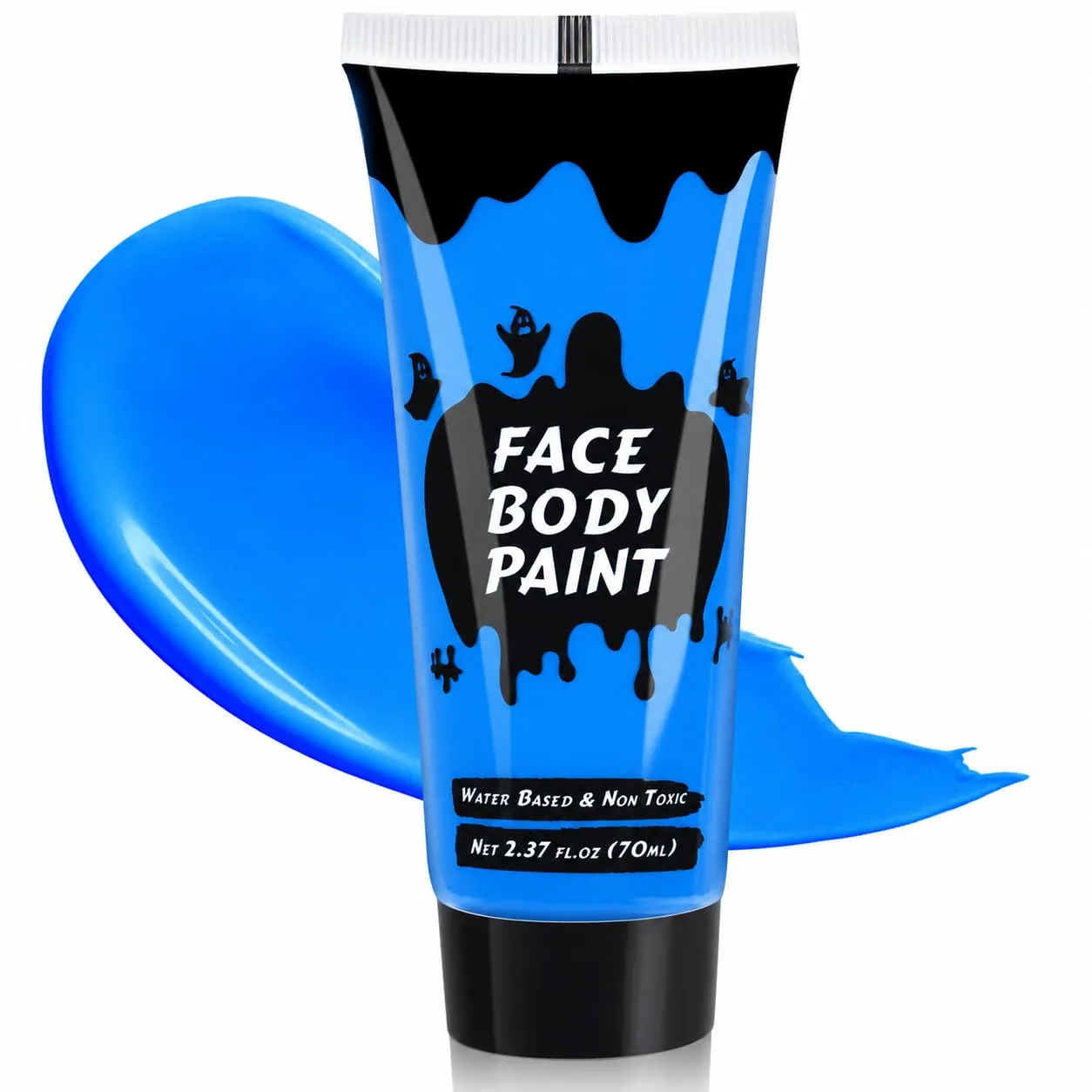 Blue Cream Face Body Paint, Full-Coverage Washable 2.37 Oz Large Tube