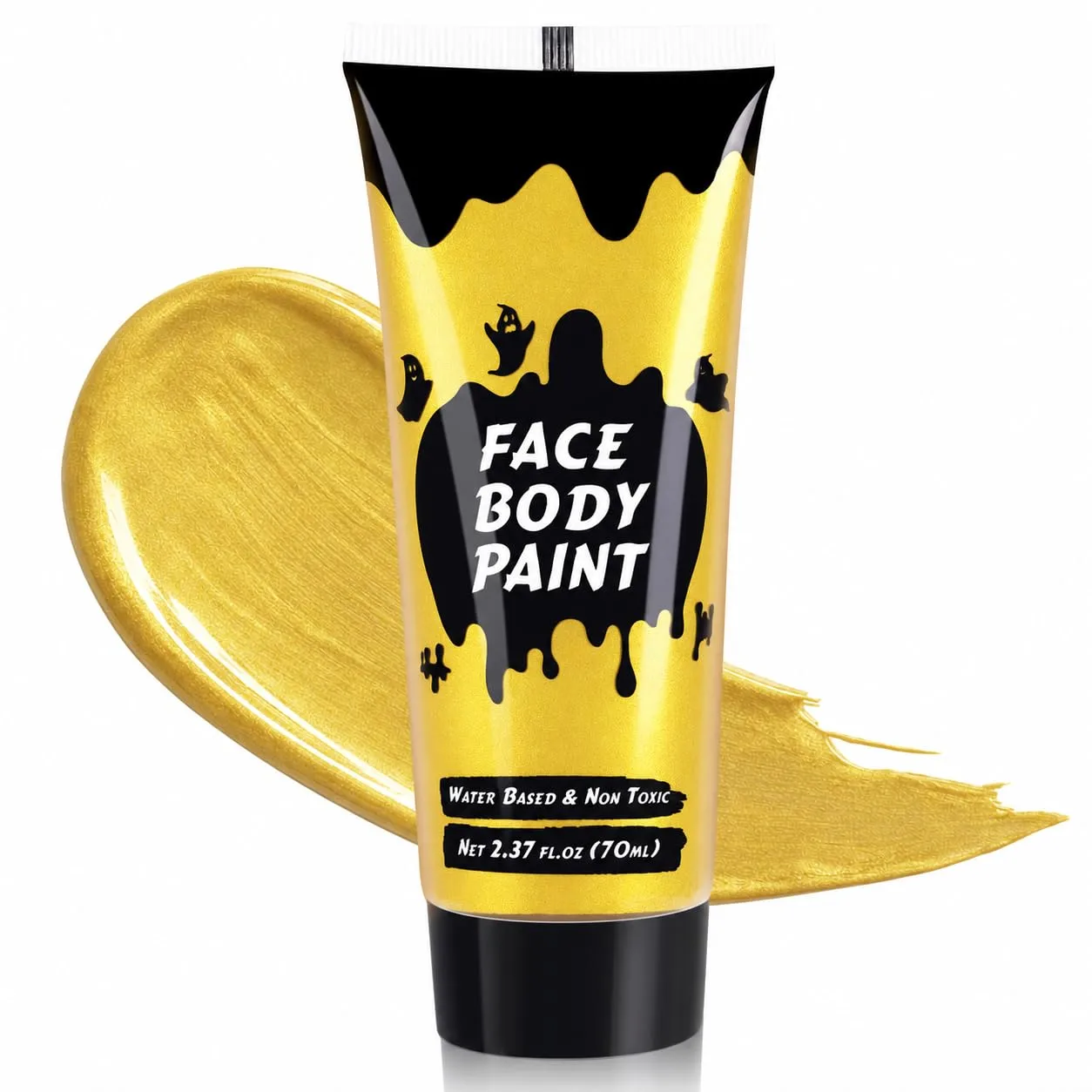 Gold Cream Face Body Paint,Full-Coverage Washable 2.37 Oz Large Tube