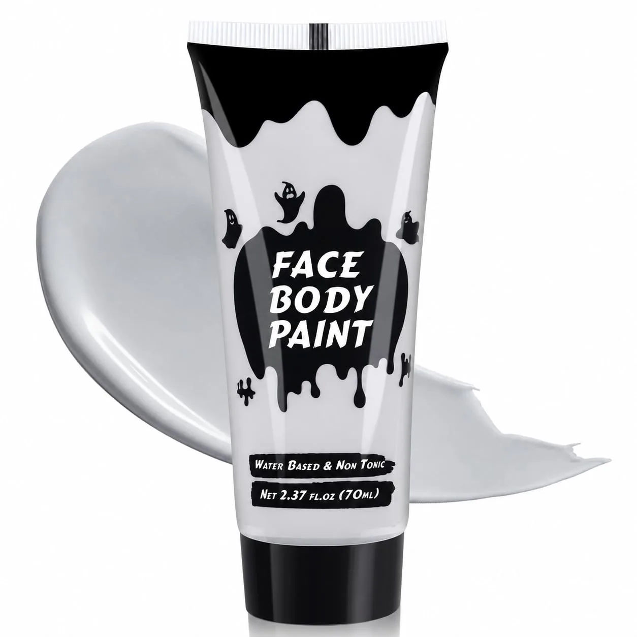 Gray Cream Face Body Paint,Full-Coverage Washable 2.37 Oz Large Tube