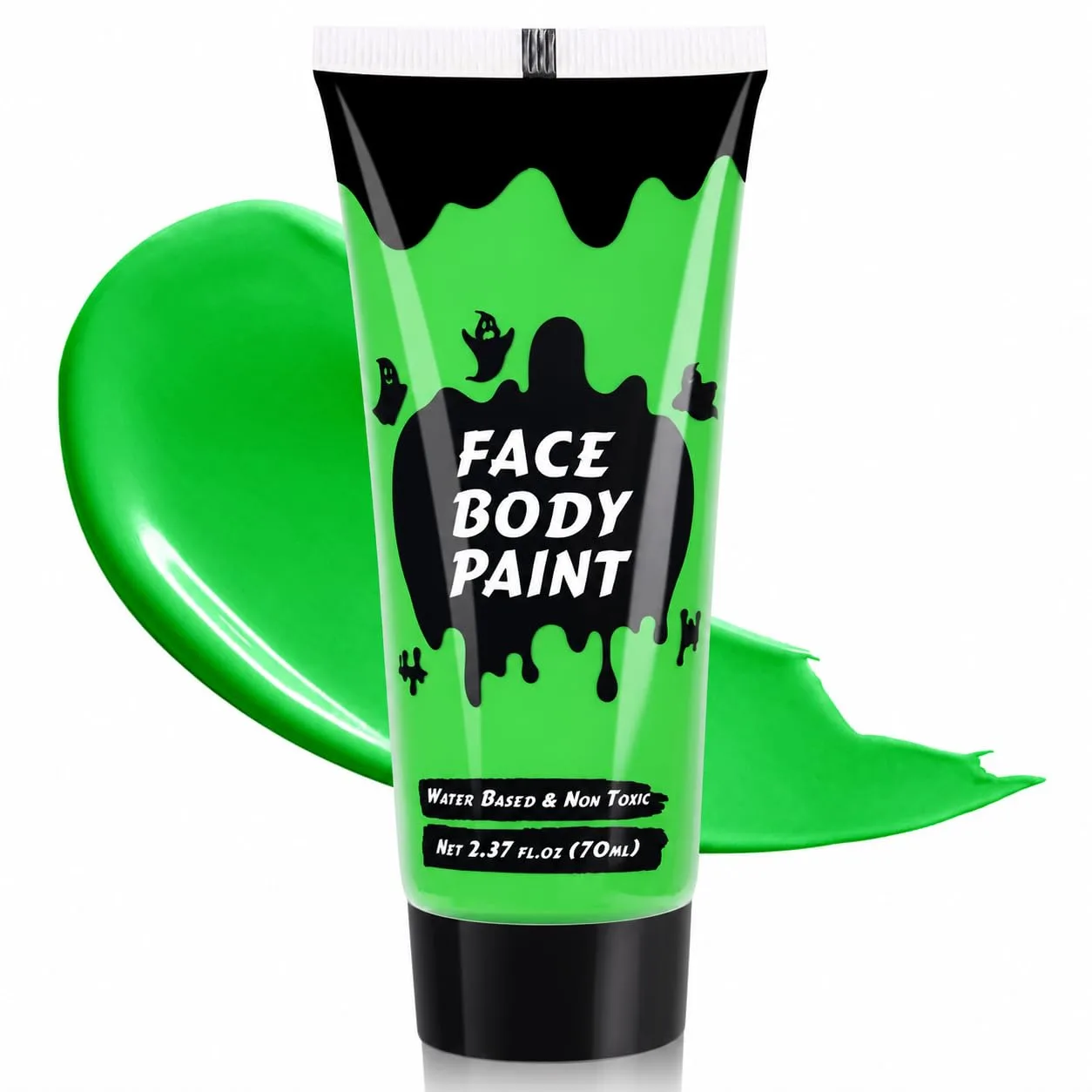 Light Green Cream Face Body Paint,Full-Coverage Washable 2.37 Oz Large Tube