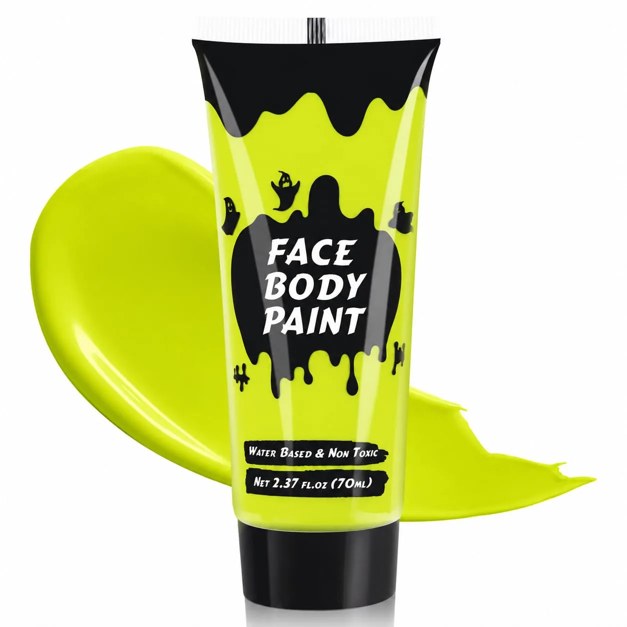 Ogre Green Cream Face Body Paint, Full-Coverage Washable 2.37 Oz Large Tube