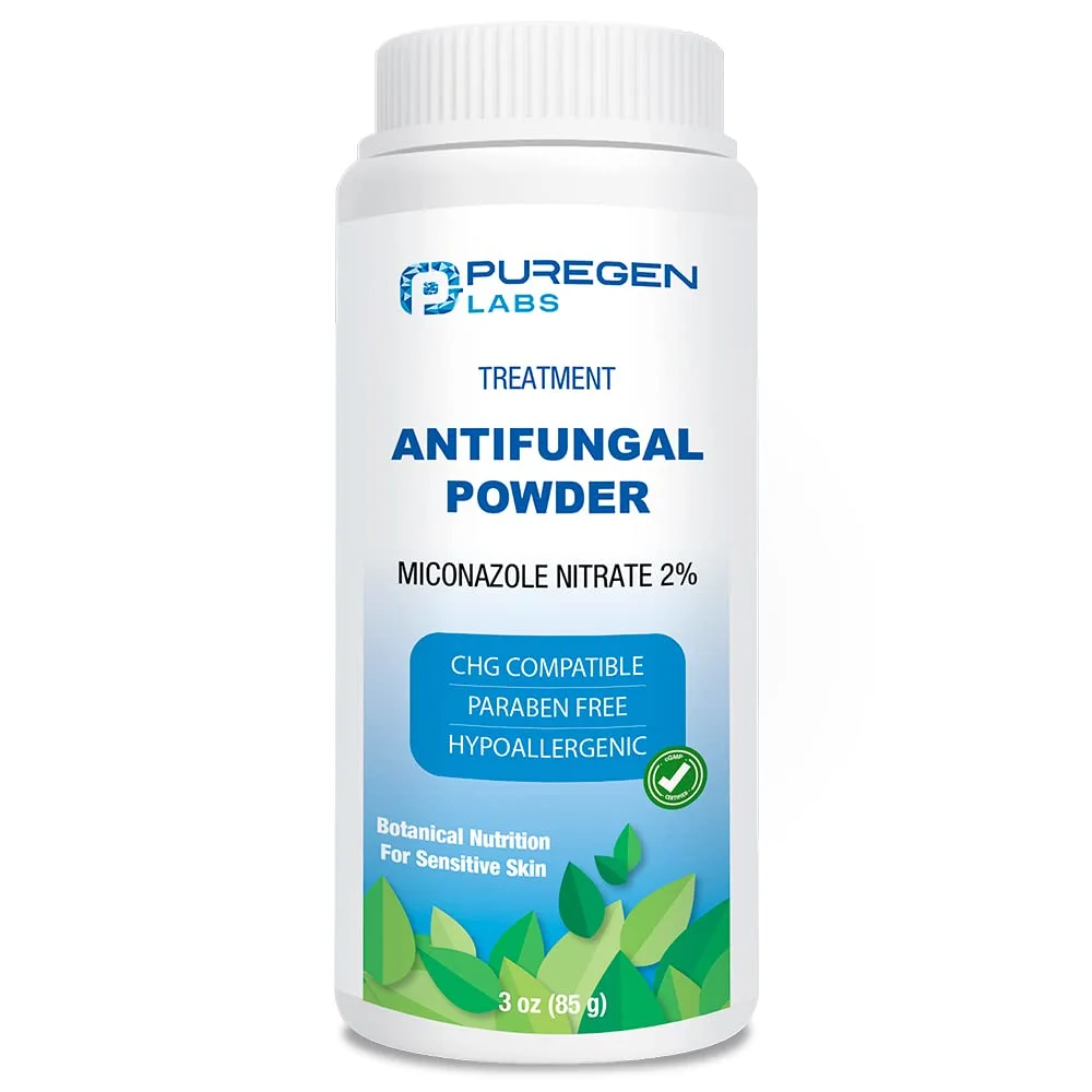 Puregen Labs Antifungal Powder with 2% Miconazole Nitrate, 3 oz (85g)