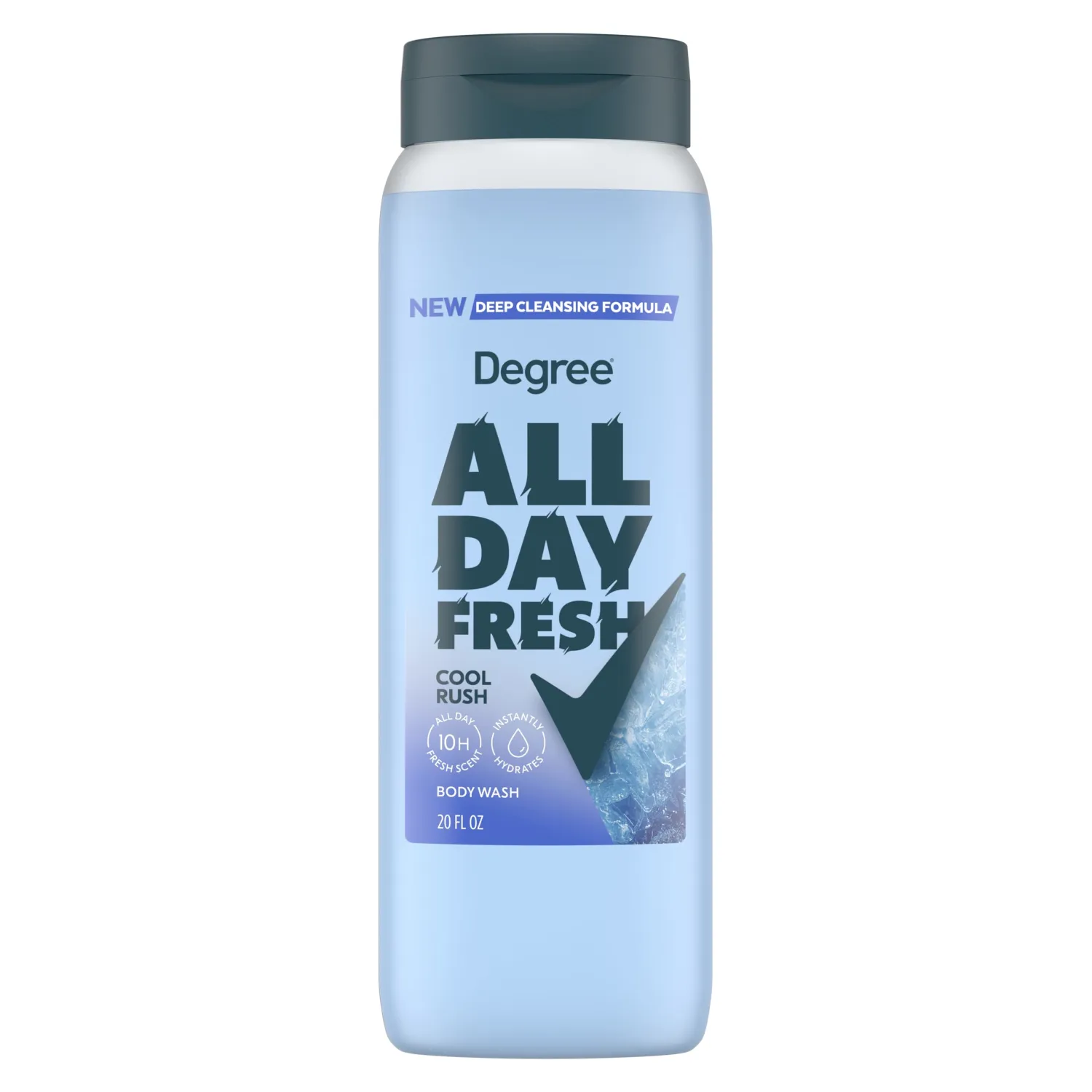Degree All Day Fresh Body Wash Cool Rush Deep Cleansing 20 FO 20 fl oz
