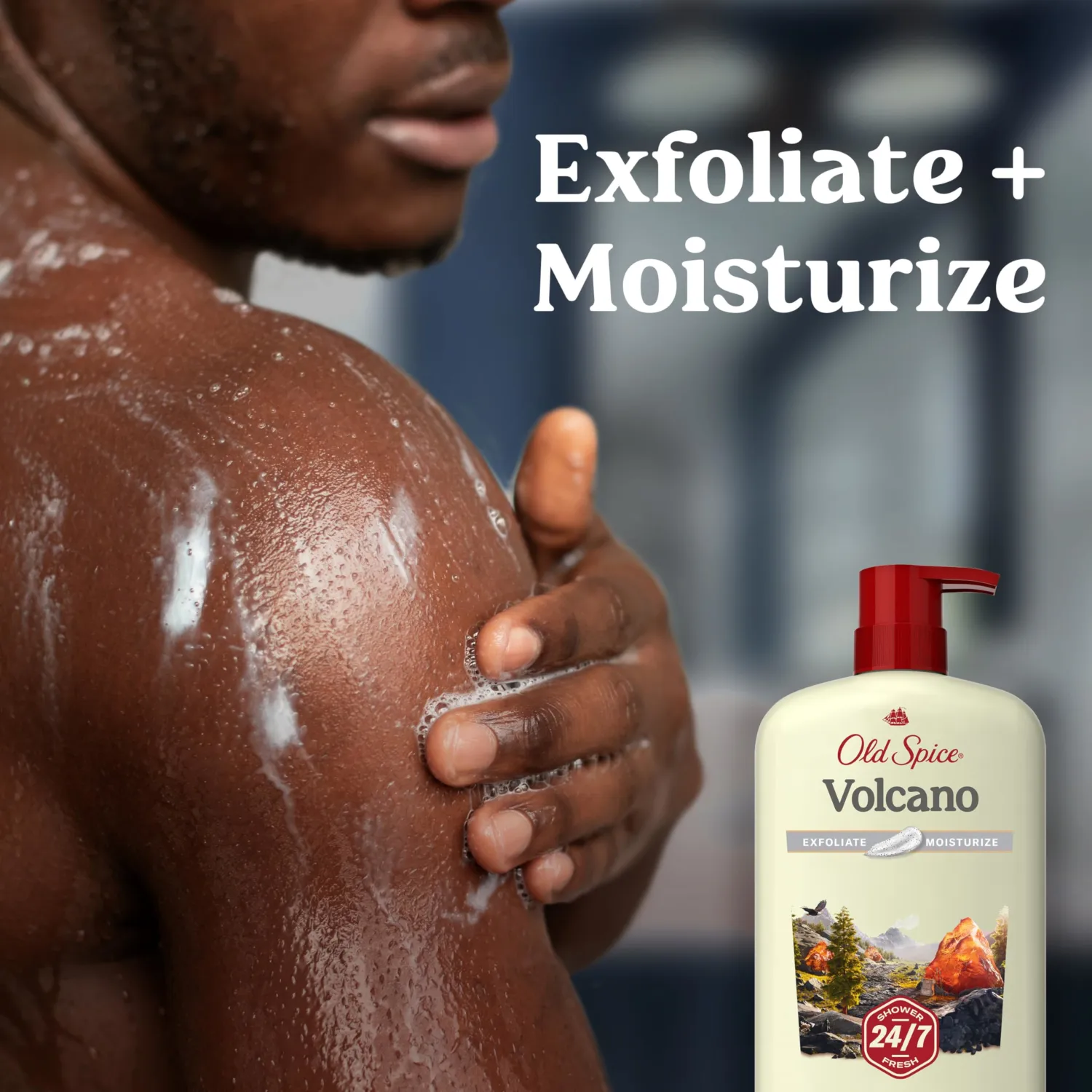 Old Spice Body Wash for Men, Long-Lasting Volcano Scent, 30 fl oz