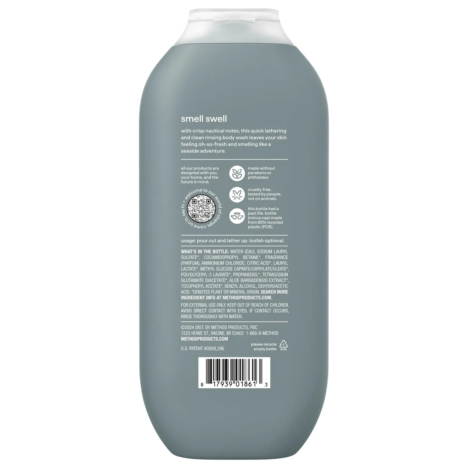 method Men’s Body Wash, Sea + Surf Scent, 18 fl oz
