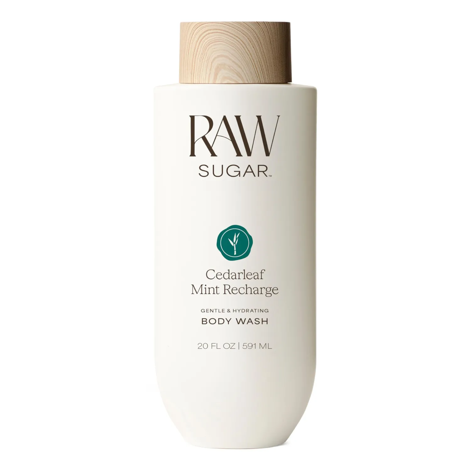 RAW SUGAR Body Wash, 20 fl oz, Rosemary Mint Uplift