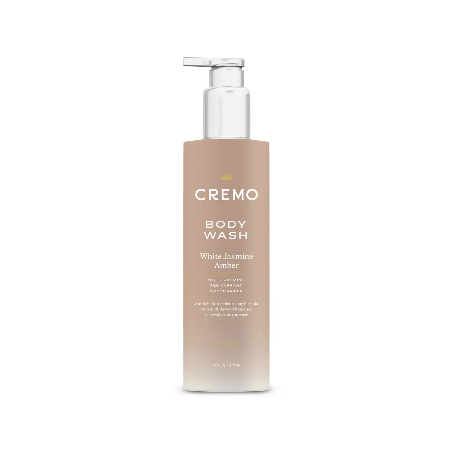 Cremo Body Wash for Women, White Jasmine Amber, 16 Fl Oz
