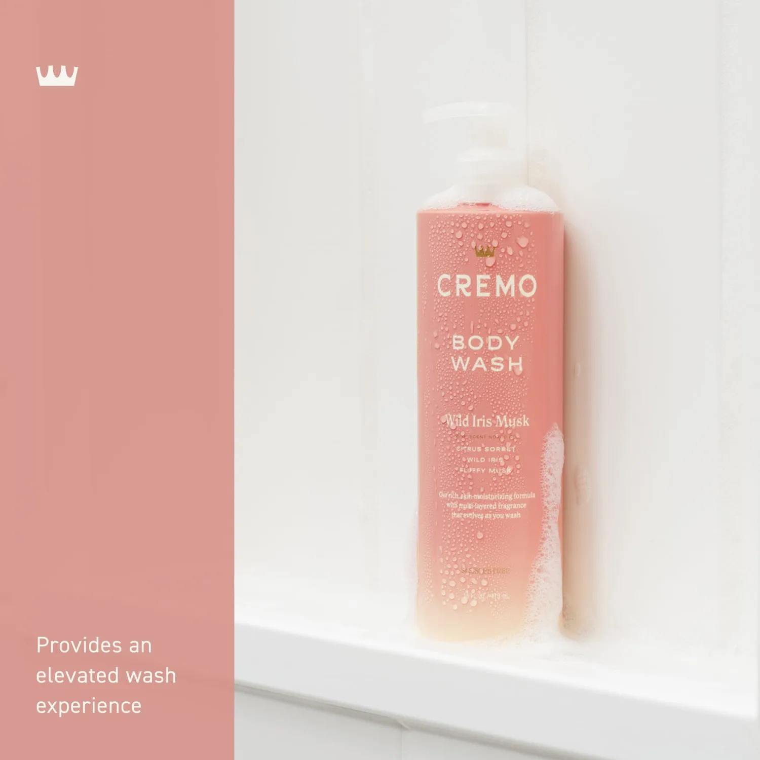 Cremo Body Wash for Women, Wild Iris Musk, 16 Fl Oz