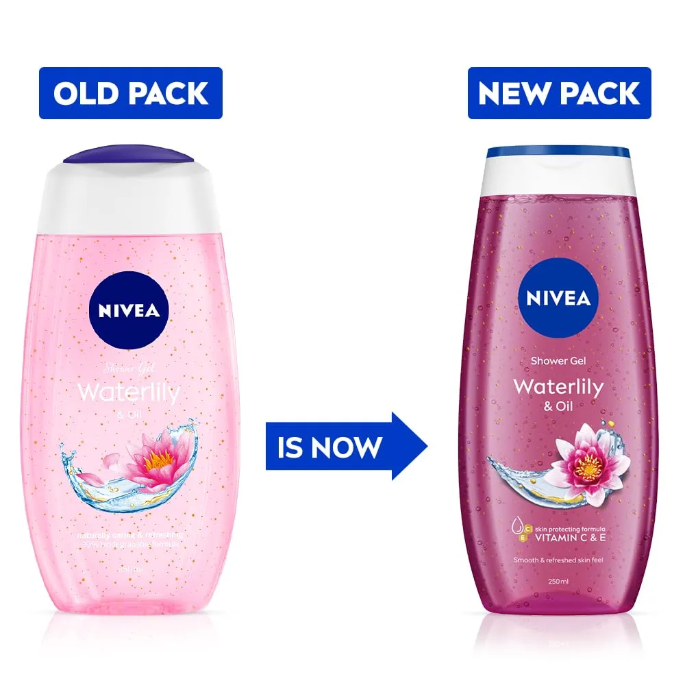 Nivea Bath Care Shower Water Lily Oil, 250 ML
