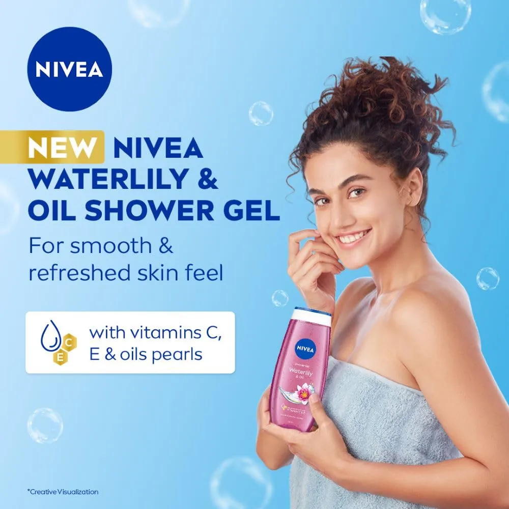 Nivea Bath Care Shower Water Lily Oil, 250 ML