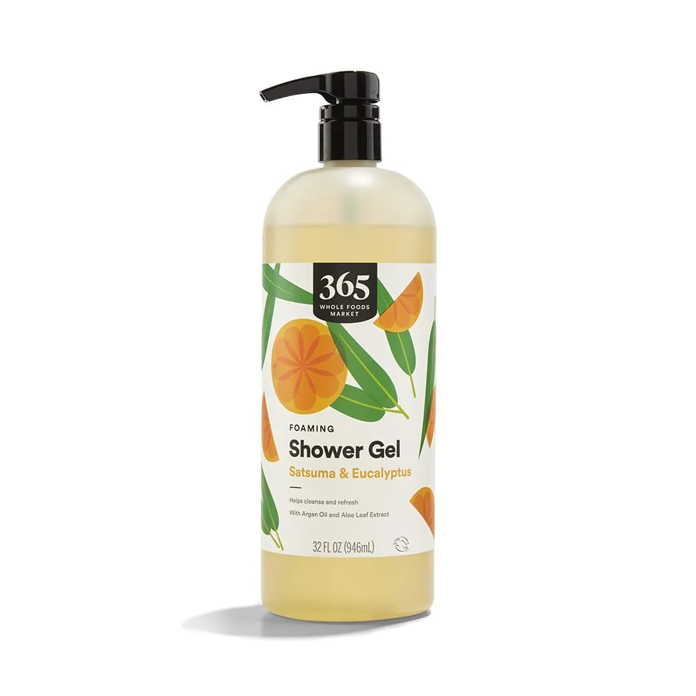 365 by Whole Foods Market, Foaming Shower Gel, Satsuma & Eucalyptus, 32 Fl Oz