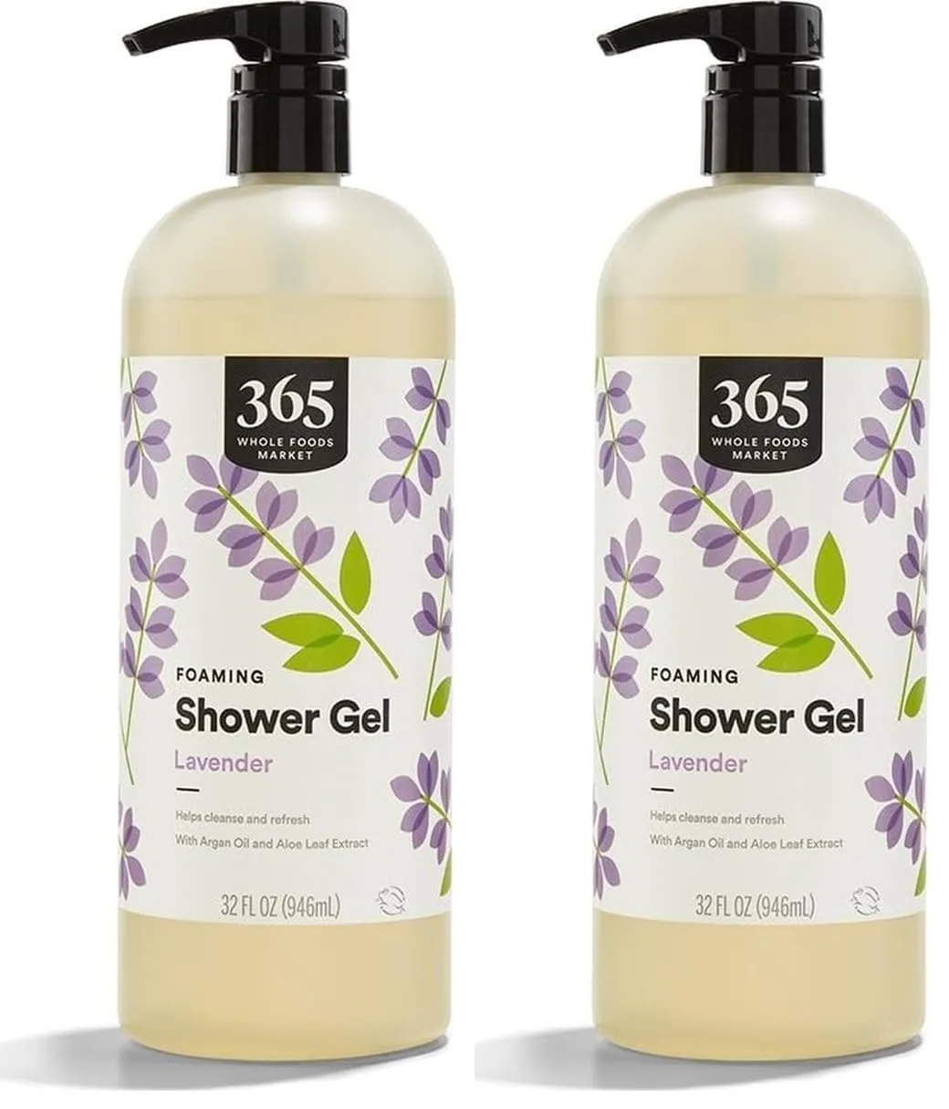 365 by Whole Foods Market, Shower Gel Lavender, 32 Fl Oz (Pack of 2)