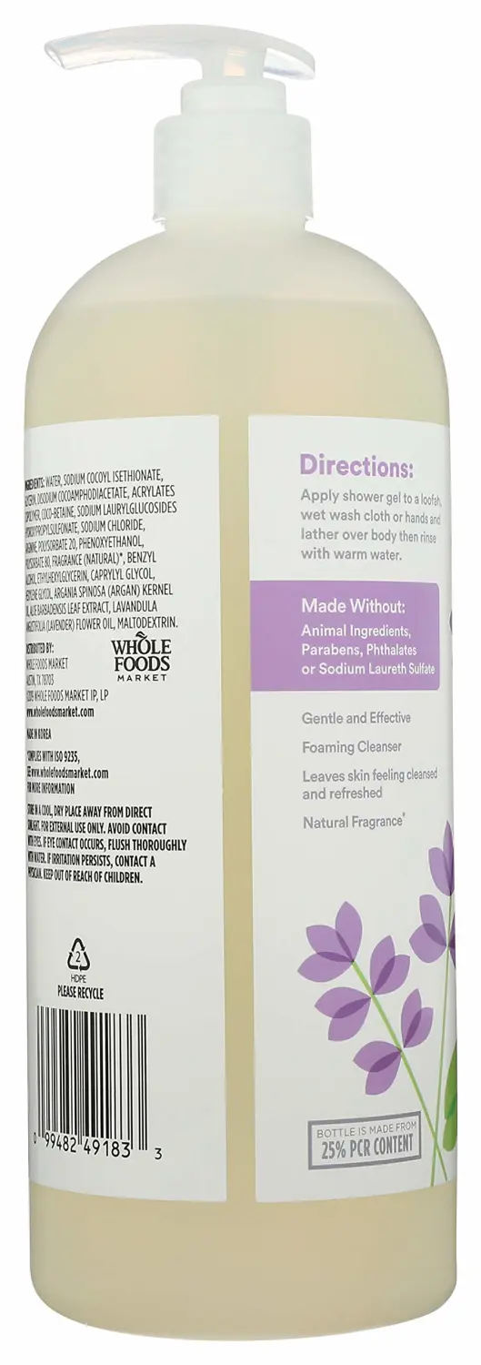 365 by Whole Foods Market, Shower Gel Lavender, 32 Fl Oz (Pack of 2)