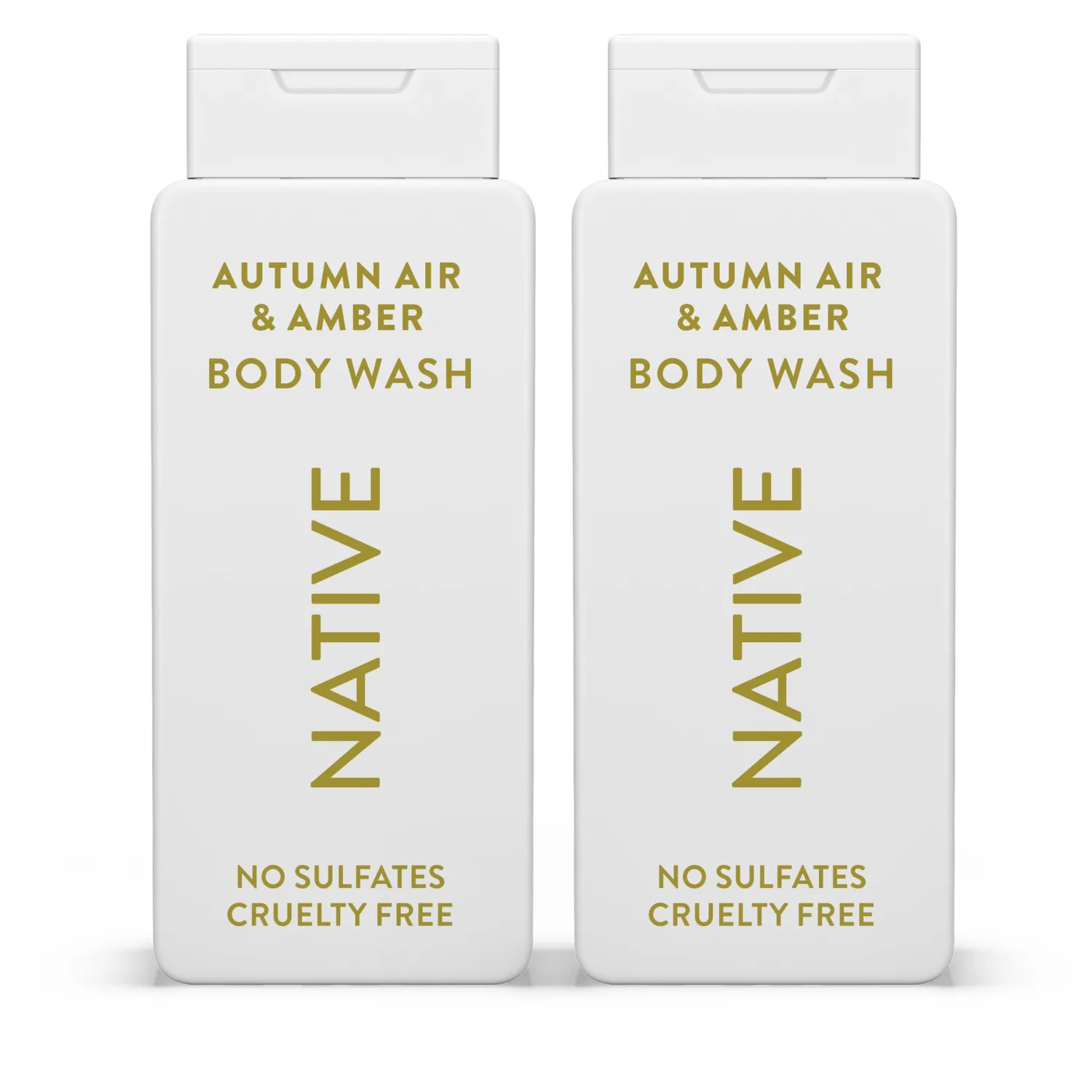 Native Body Wash with Naturally Derived Ingredients – Autumn Air & Amber – Sulfate & Paraben Free – For Women & Men – Skin‑Loving Cleanser – 18 oz (2‑Pack)