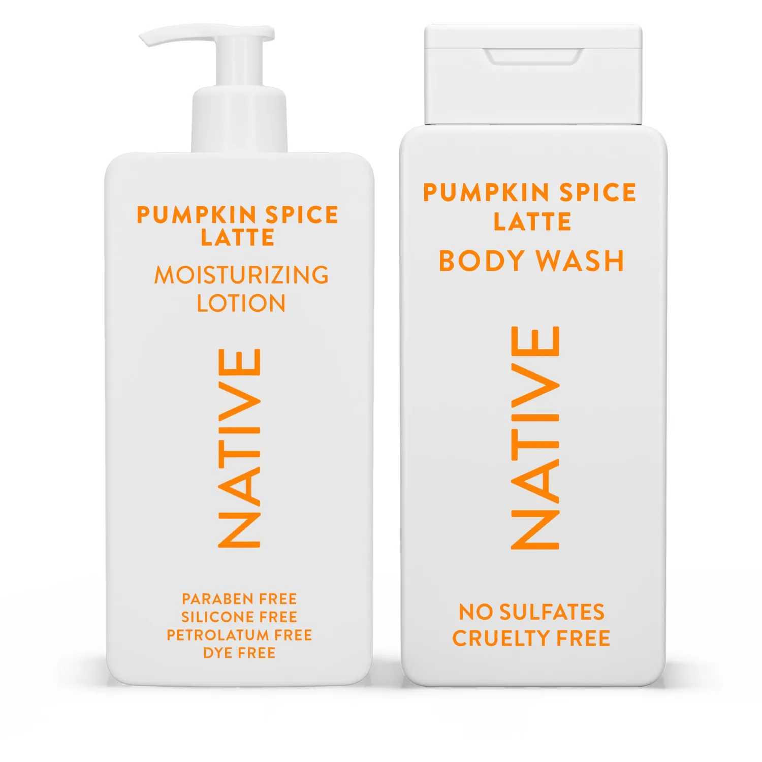 Native Body Wash & Moisturizing Lotion Set – Pumpkin Spice Latte – Naturally Derived Ingredients – Paraben Free – Daily Hydration & Gentle Clean – Personal Care Gift Bundle