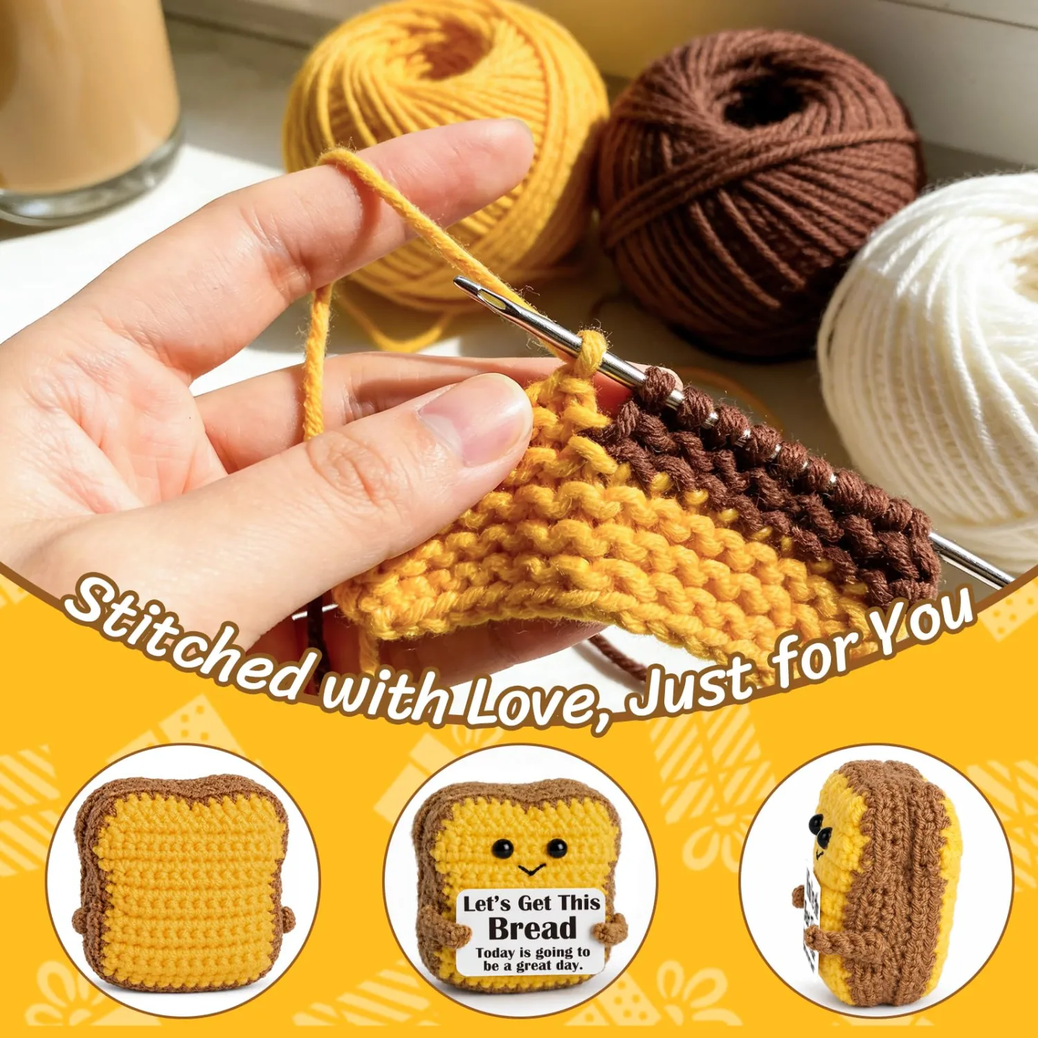 Crochet Toast Office Desk Decor