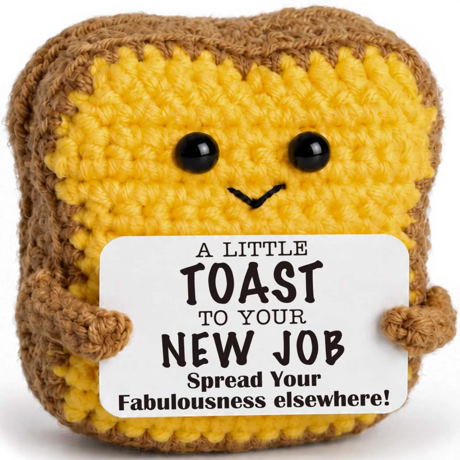 New Job Gifts for Women Men - Funny Crochet Toast Coworker Leaving Present