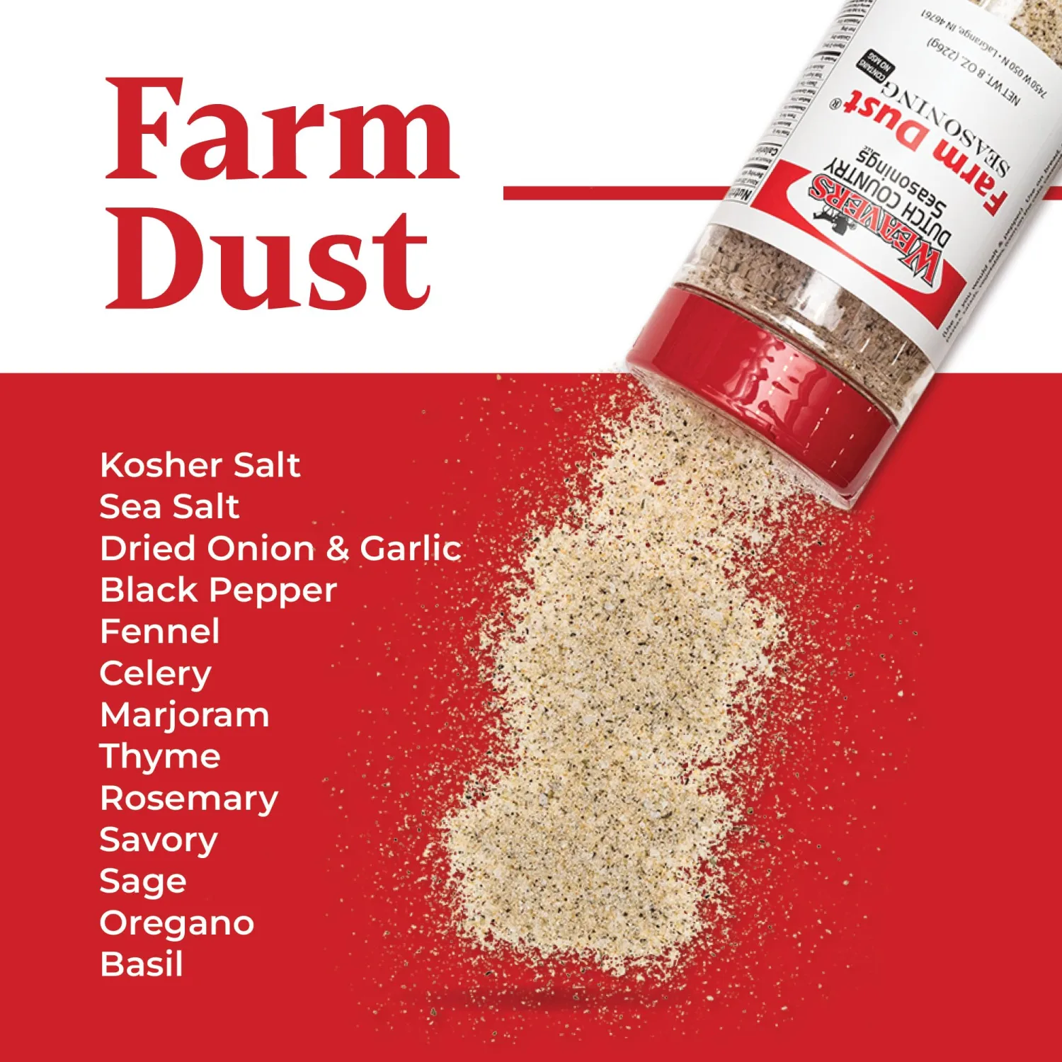 Weaver's Dutch Country Seasonings Farm Dust All-Purpose Seasoning 3.65 oz