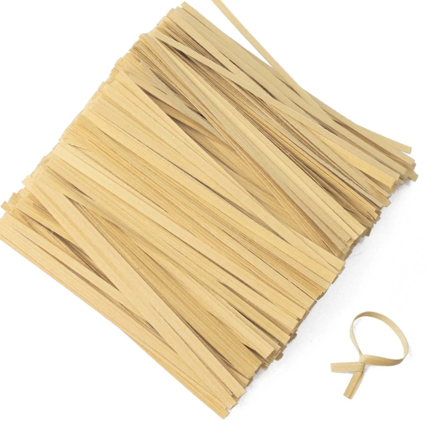 Laoban 1000pcs 4.7" Kraft Paper Twist Ties Plant Ties Reusable Bread Ties for Party Cello Candy Bread Coffee Bags Cake Pops Trash Bags(Brown)