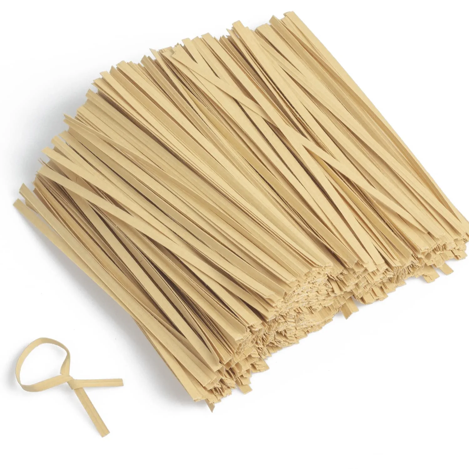 Laoban 1000pcs Kraft Paper Twist Ties 6" Reusable Bread Ties for Party Cello Candy Bread Coffee Bags Cake Pops Trash Bags(Brown)