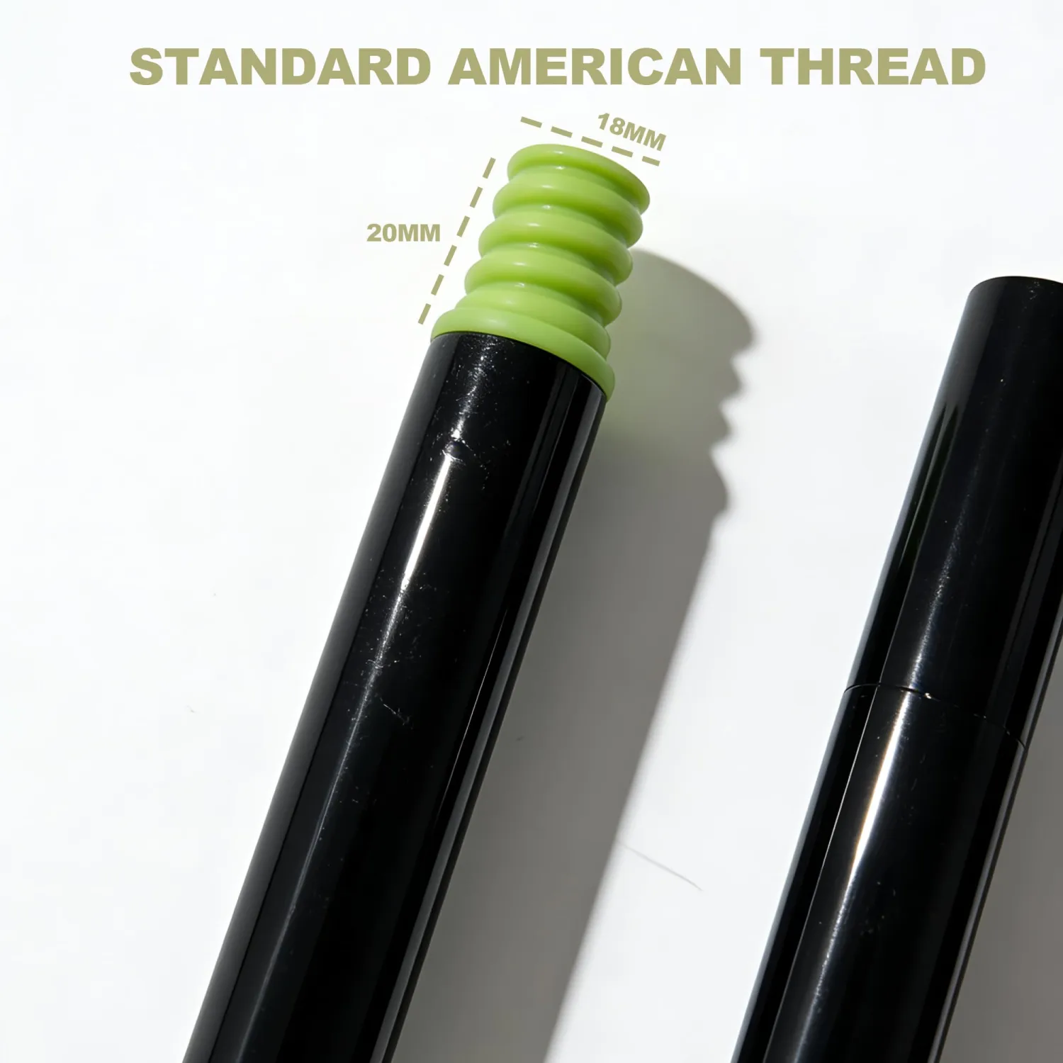 4-Section Mop & Broom Handle, 57 Inch/145cm Heavy Duty Pole with EVA Foam Soft Grip, Standard American Threading, Universal Replacement Handle for Most Mop and Broom Heads (Black+Green)