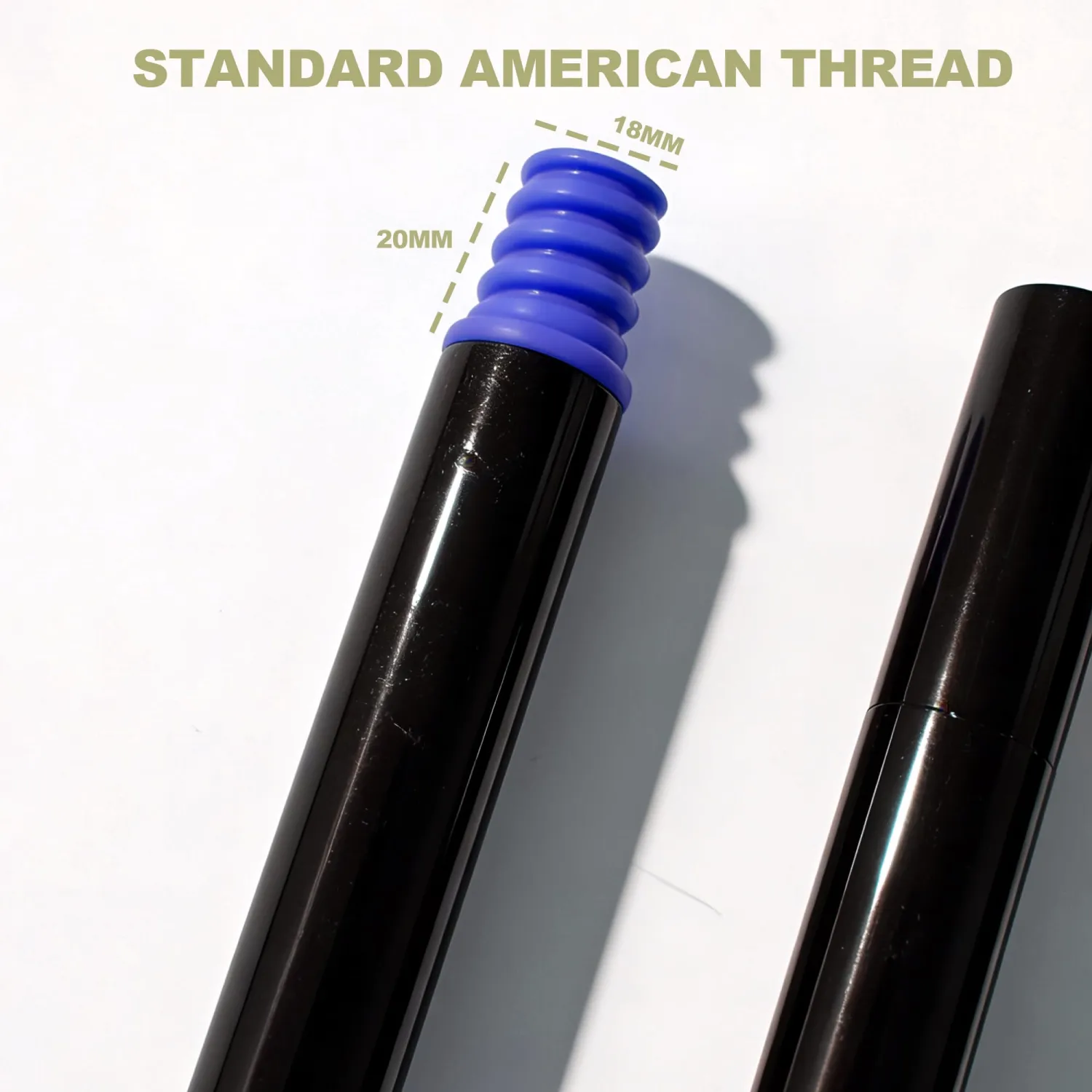 4-Section Mop & Broom Handle, 57 Inch/145cm Heavy Duty Pole with EVA Foam Soft Grip, Standard American Threading, Universal Replacement Handle for Most Mop and Broom Heads (Black+Blue)