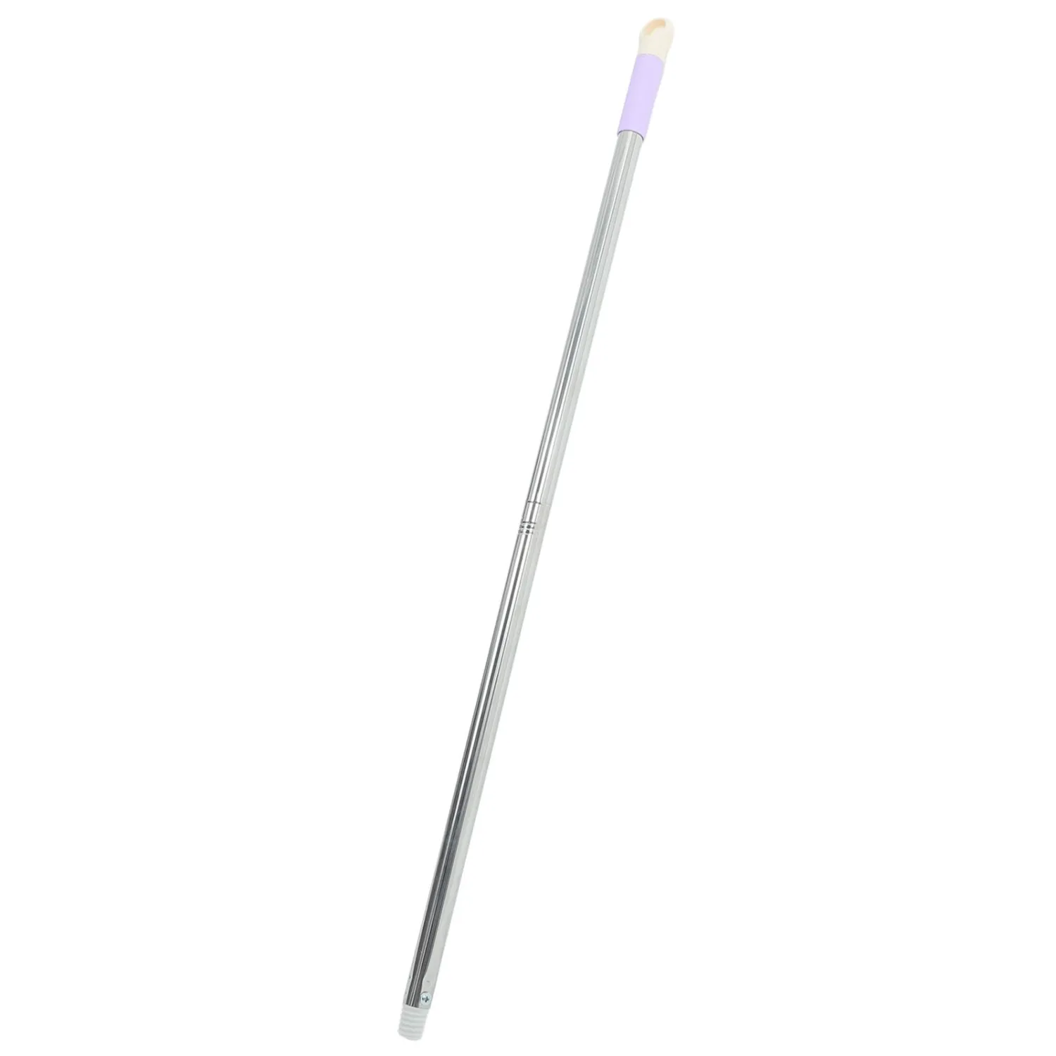 Stainless Steel Broom Extension Pole Replacement Mop Handle Grip Silver