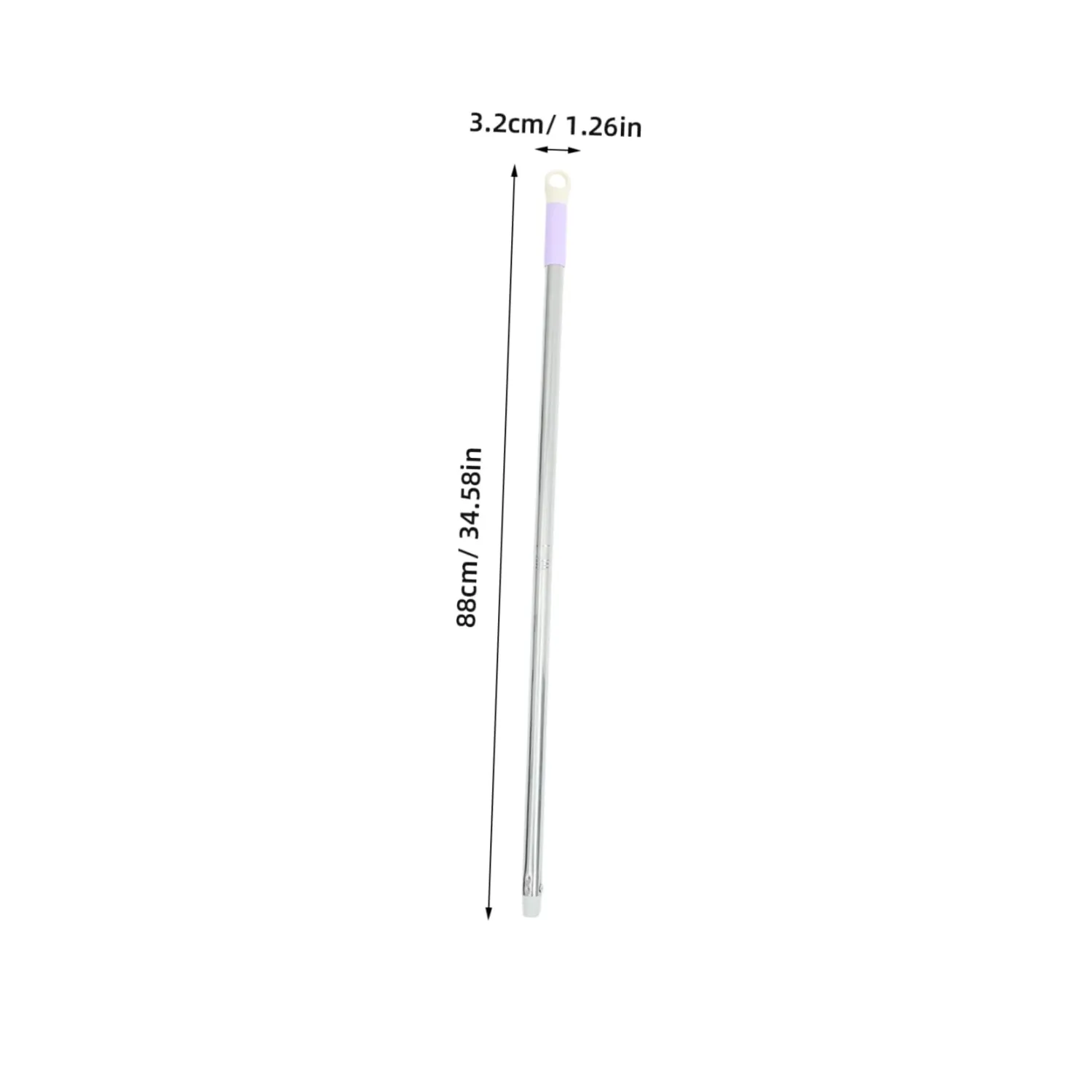 Cabilock Detachable Stainless Steel Mop Handle Pole, Two Sections Set