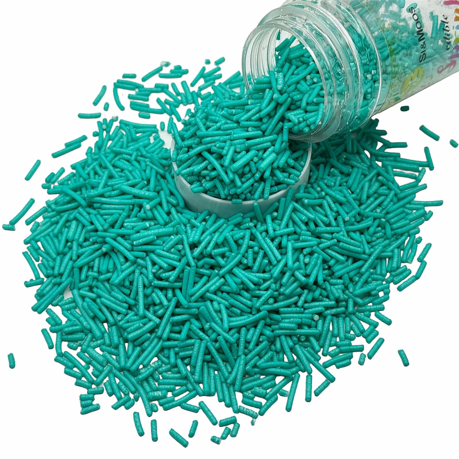 SE Si&Moos Teal Jimmies Sprinkles Teal Sprinkles Crunchy Jimmies 3 OZ