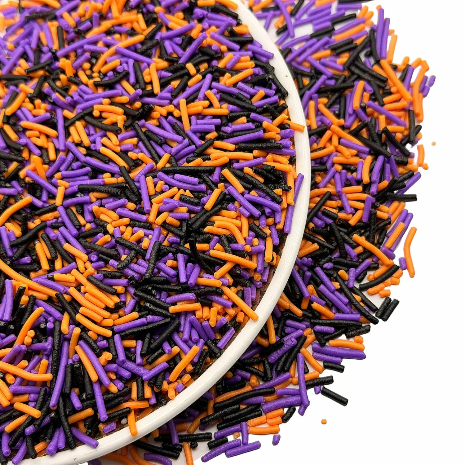 SE Si&Moos Black Purple Orange Jimmies Sprinkles Black Purple Sprinkles 3OZ