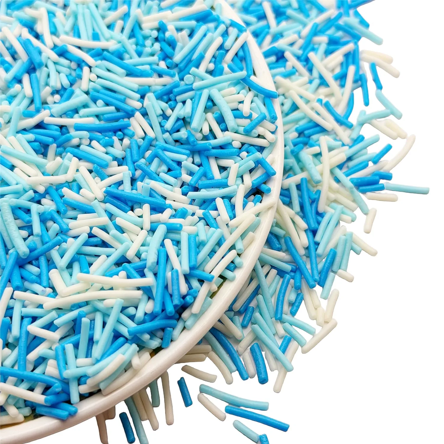 SE Si&Moos Blue and White Jimmies Sprinkles Blue and White Sprinkles 3 OZ