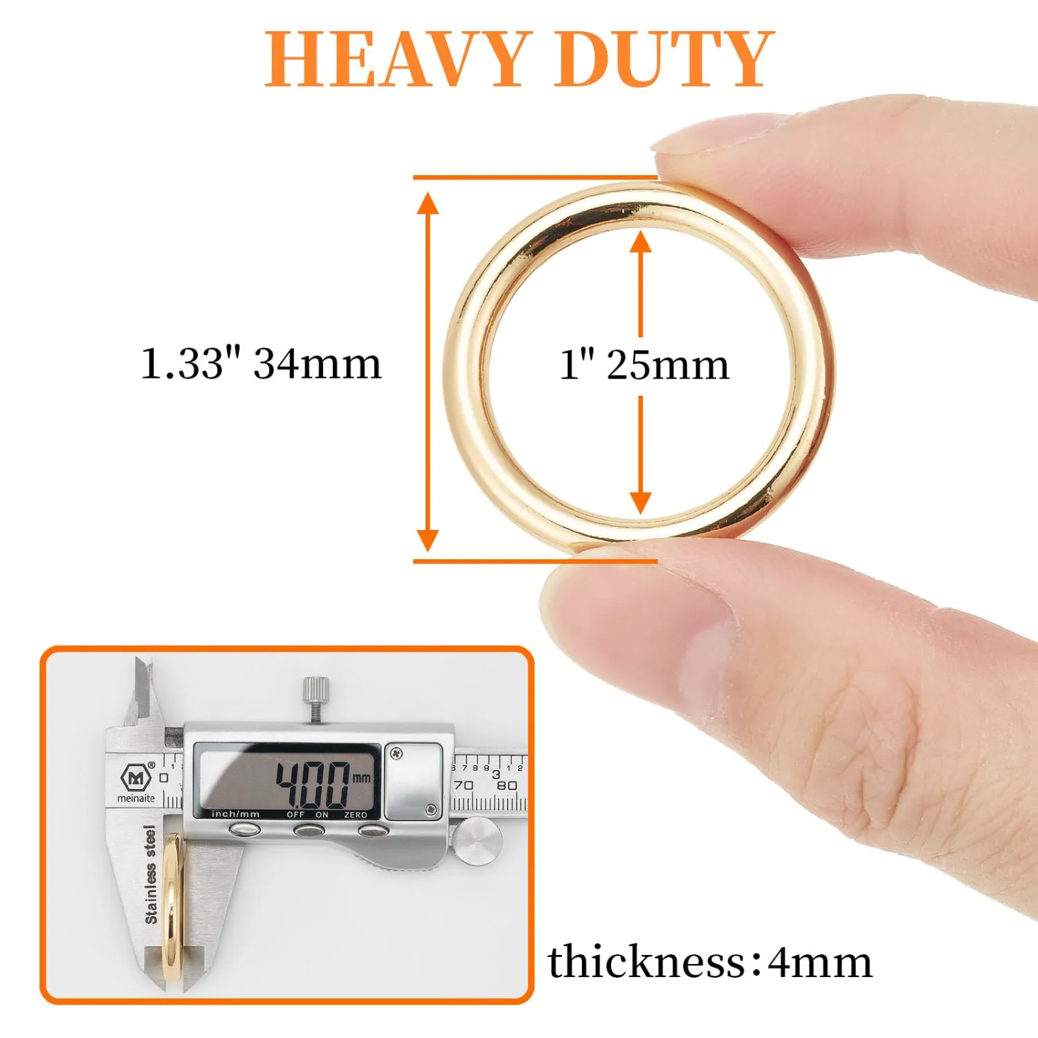 DEVPSISR 15pcs Metal Seamless Welded O Rings,Multi-Purpose O-Ring Hardware for Crafts Macrame Rings,Silver,1 inch