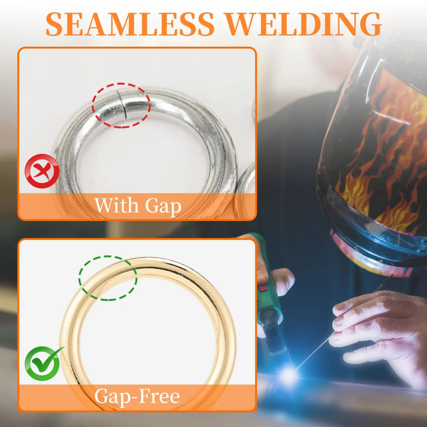 DEVPSISR 15pcs Metal Seamless Welded O Rings,Multi-Purpose O-Ring Hardware for Crafts Macrame Rings,Silver,1 inch