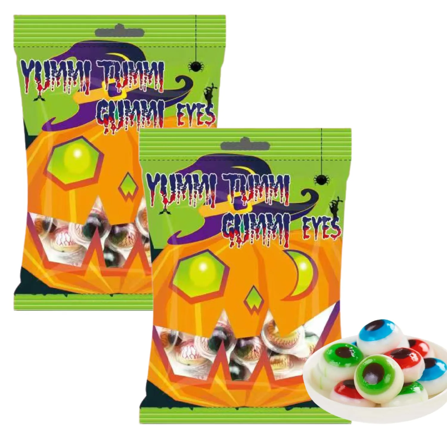 Fusion Select 2 Pack Halloween Eyeball Gummy Candy Spooky Gummies Candy Food Snacks - Creepy Party Bag Favors For Trick Or Treat - Scary Novelty Chewy Bites