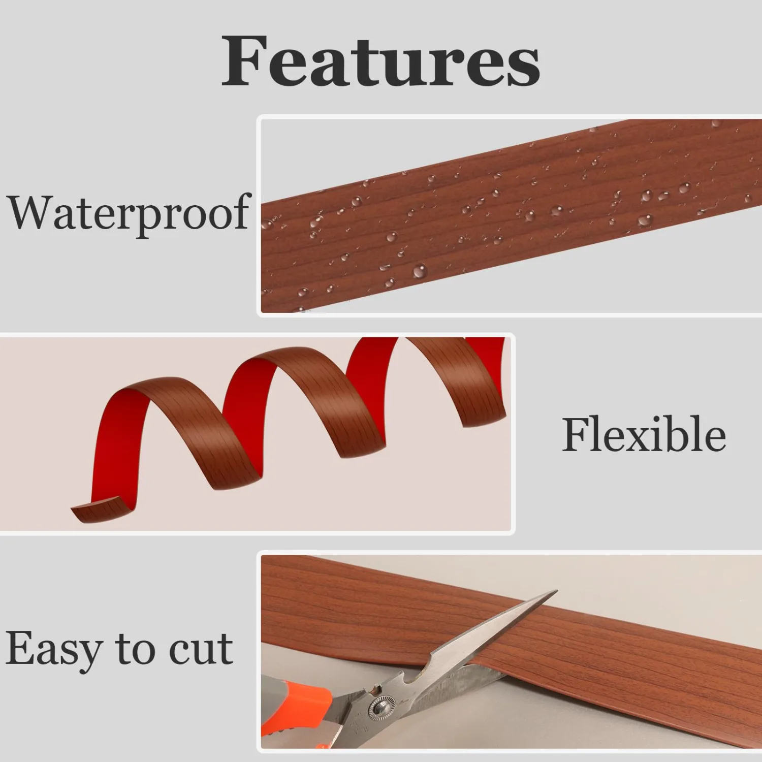Floor Transition Strip for Carpet to Tile, Cherry, 4' x 1.57"