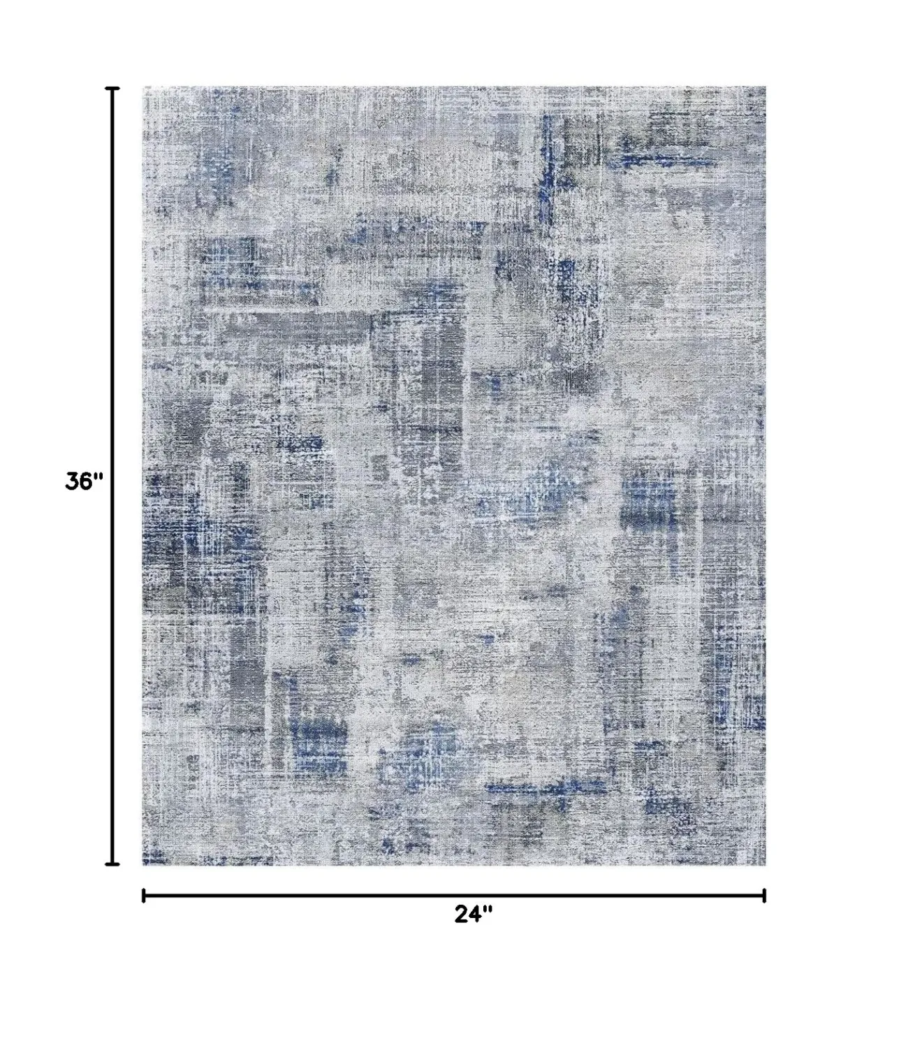 Eleisa 2x3 Entryway Area Rug, Washable Decor Carpet for Kitchen, Blue Grey