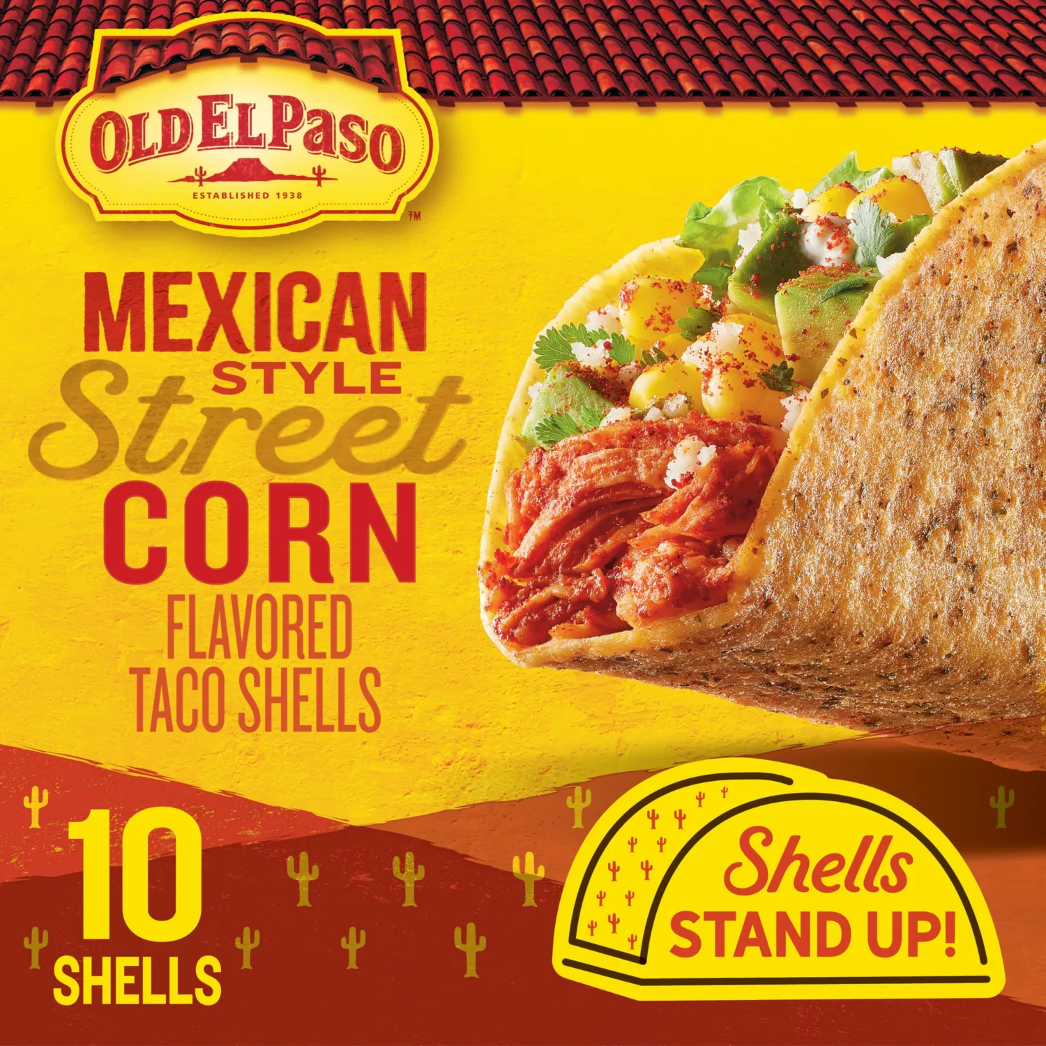 Old El Paso Street Corn Stand 'N Stuff Taco Shells, 10 Ct, 5.4 oz