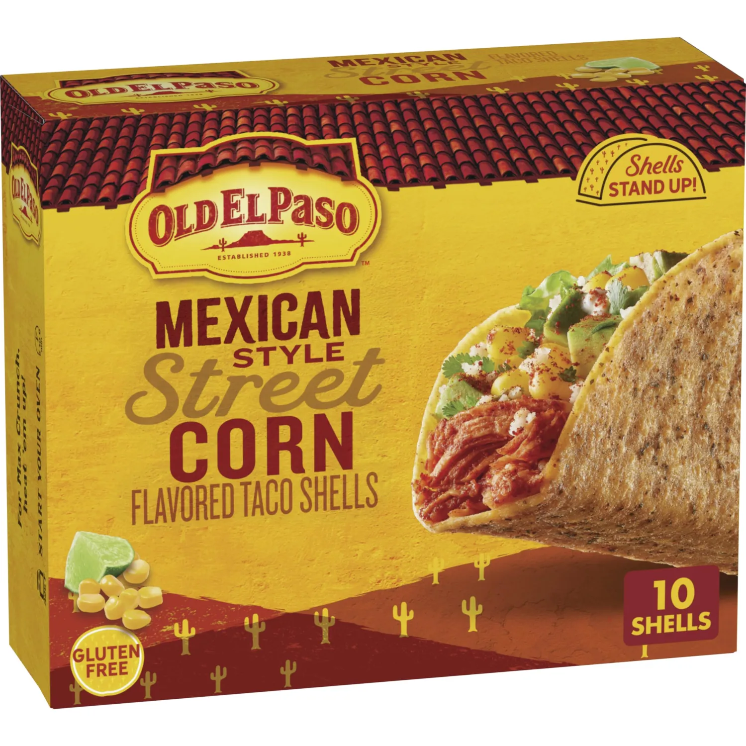 Old El Paso Street Corn Stand 'N Stuff Taco Shells, 10 Ct, 5.4 oz