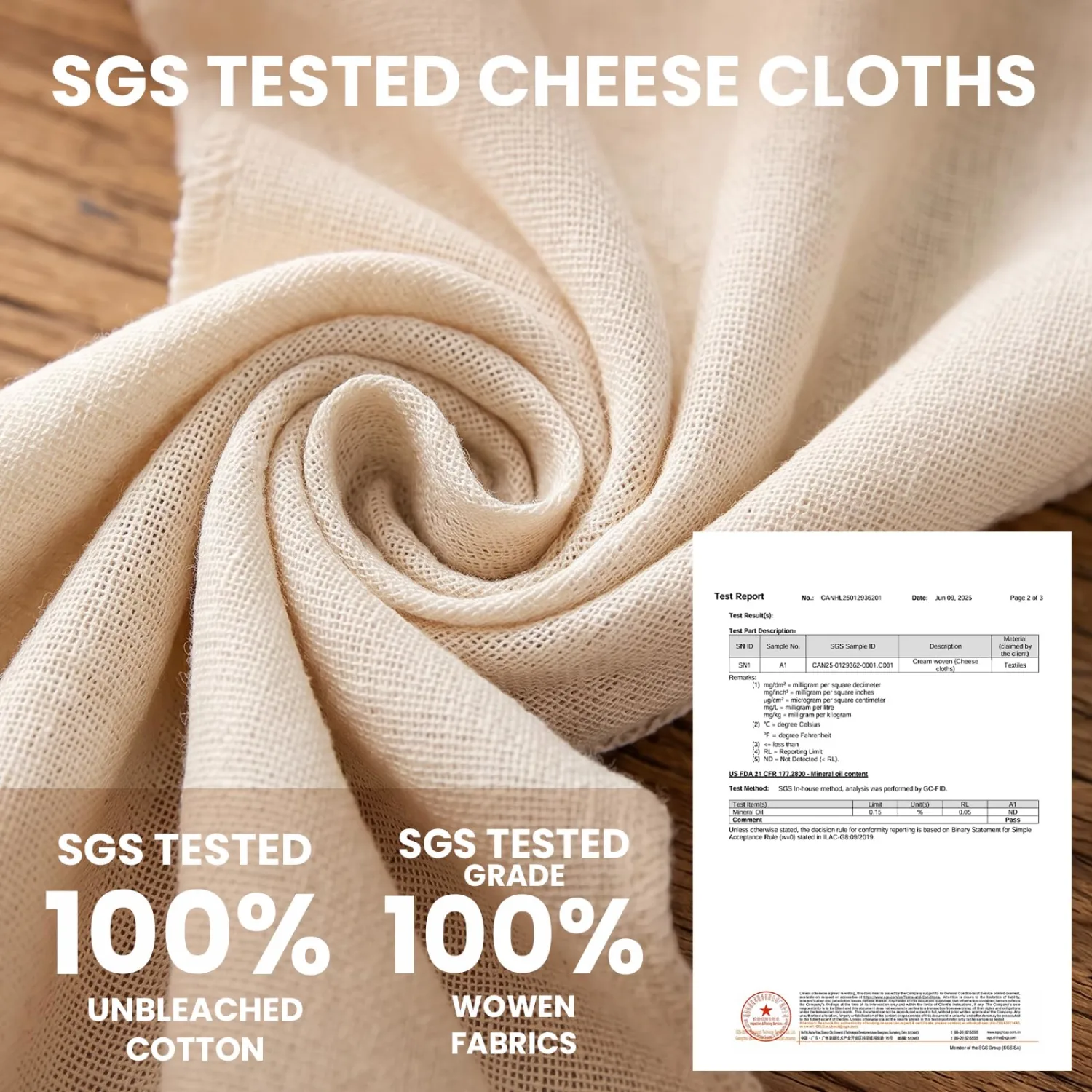6Pcs Cheese Cloths 18x18 Inch, Grade 100 Cheesecloth for Straining