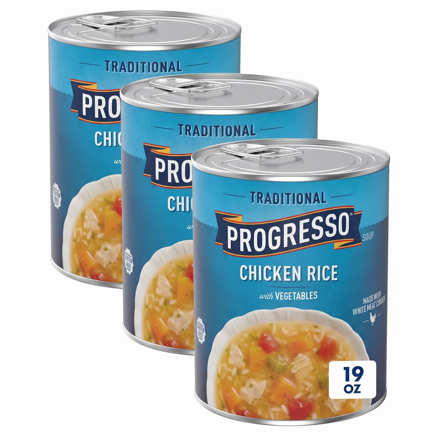 Progresso Traditional, Chicken Rice with Vegetables Canned Soup, 19 oz. (Pack of 3)