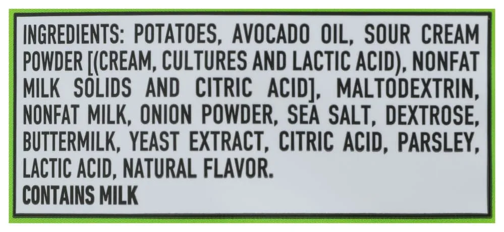 Boulder Canyon Avocado Oil Sour Cream & Onion Wavy Potato Chips, 5.25 OZ