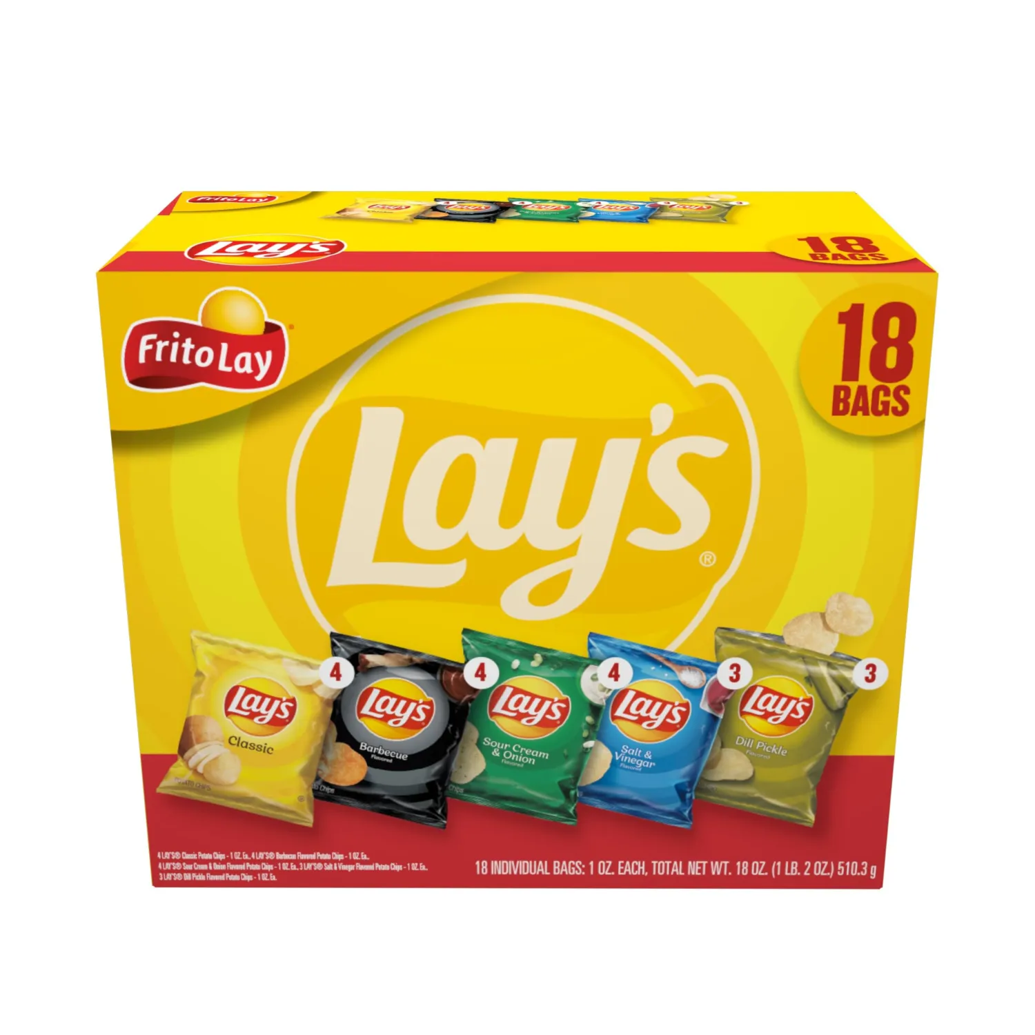 Lay's Mix Variety Pack, 18 Count