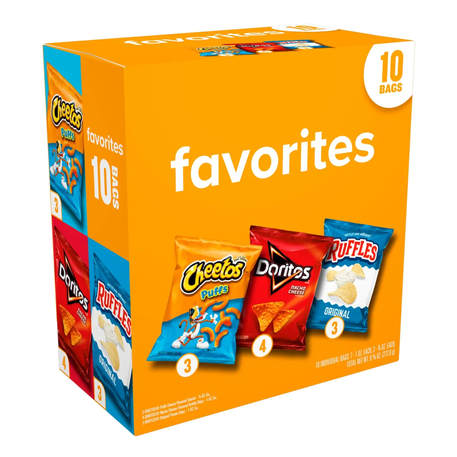 Frito Lay Snacks Favorites Mix Variety Pack, 10 Count