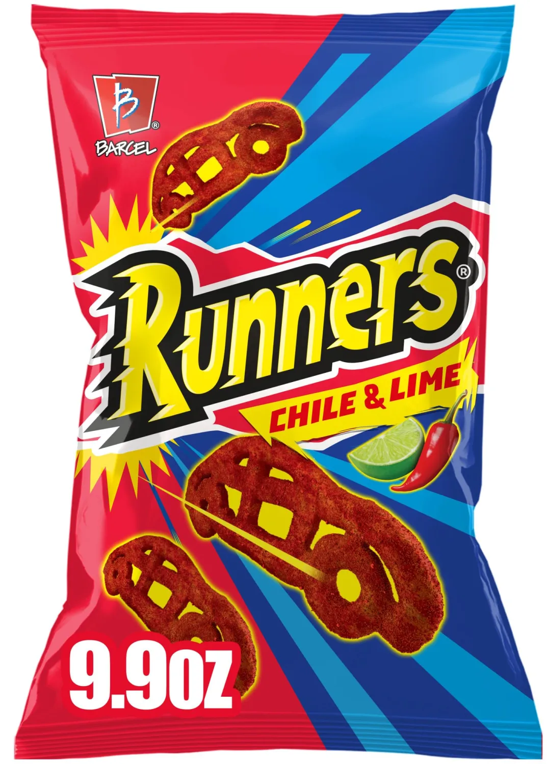 Barcel Chili Pepper & Lime Runners Corn Snacks, 9.9oz Bag
