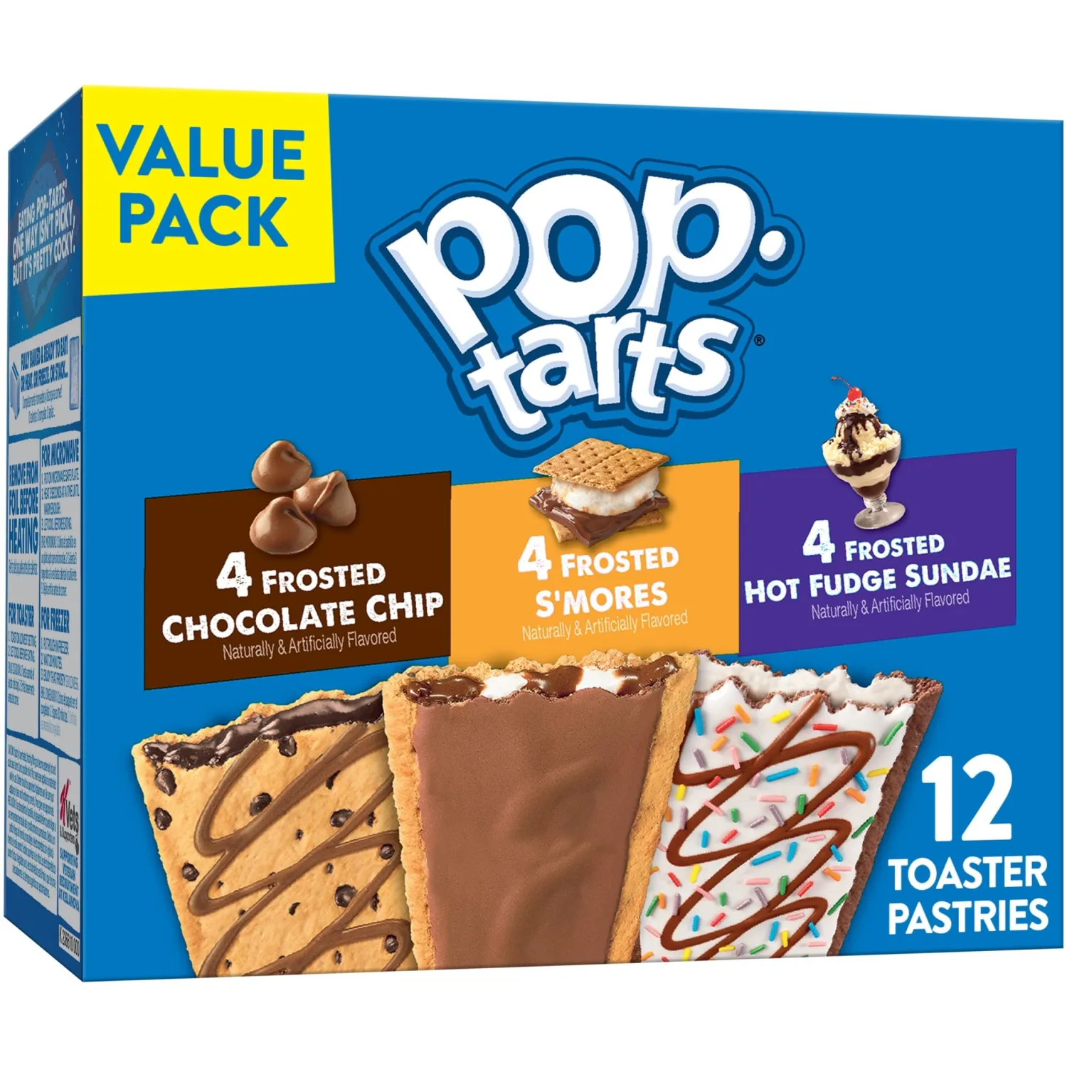 Pop-Tarts Toaster Pastries, Breakfast Foods, Kids Snacks, Value Pack, Chocolate Lover's Variety Pack, 20.3oz Box (12 Pop-Tarts)